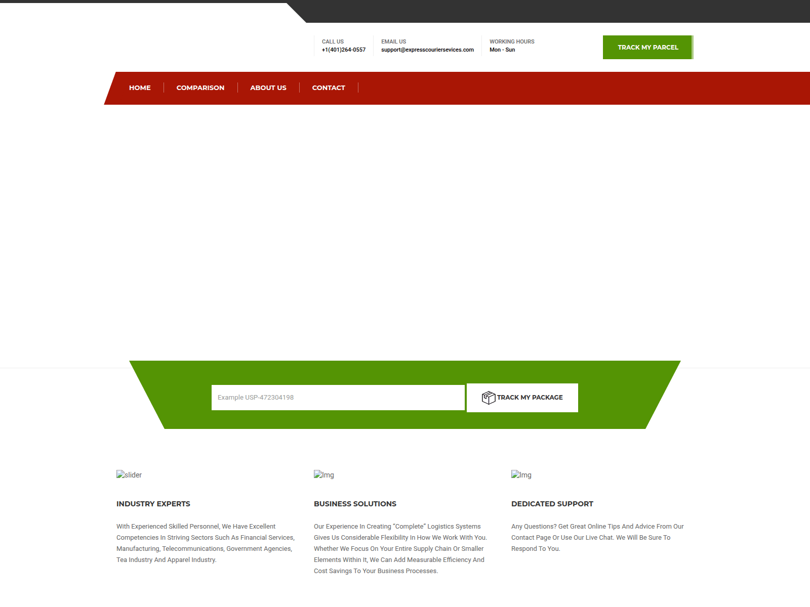 Screenshot of expresscouriersevices.com