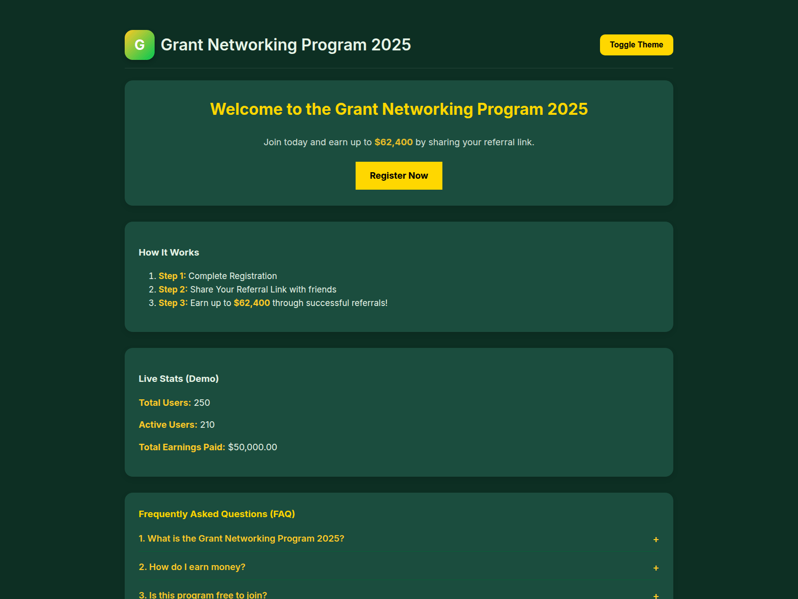 Screenshot of grant.timye.site