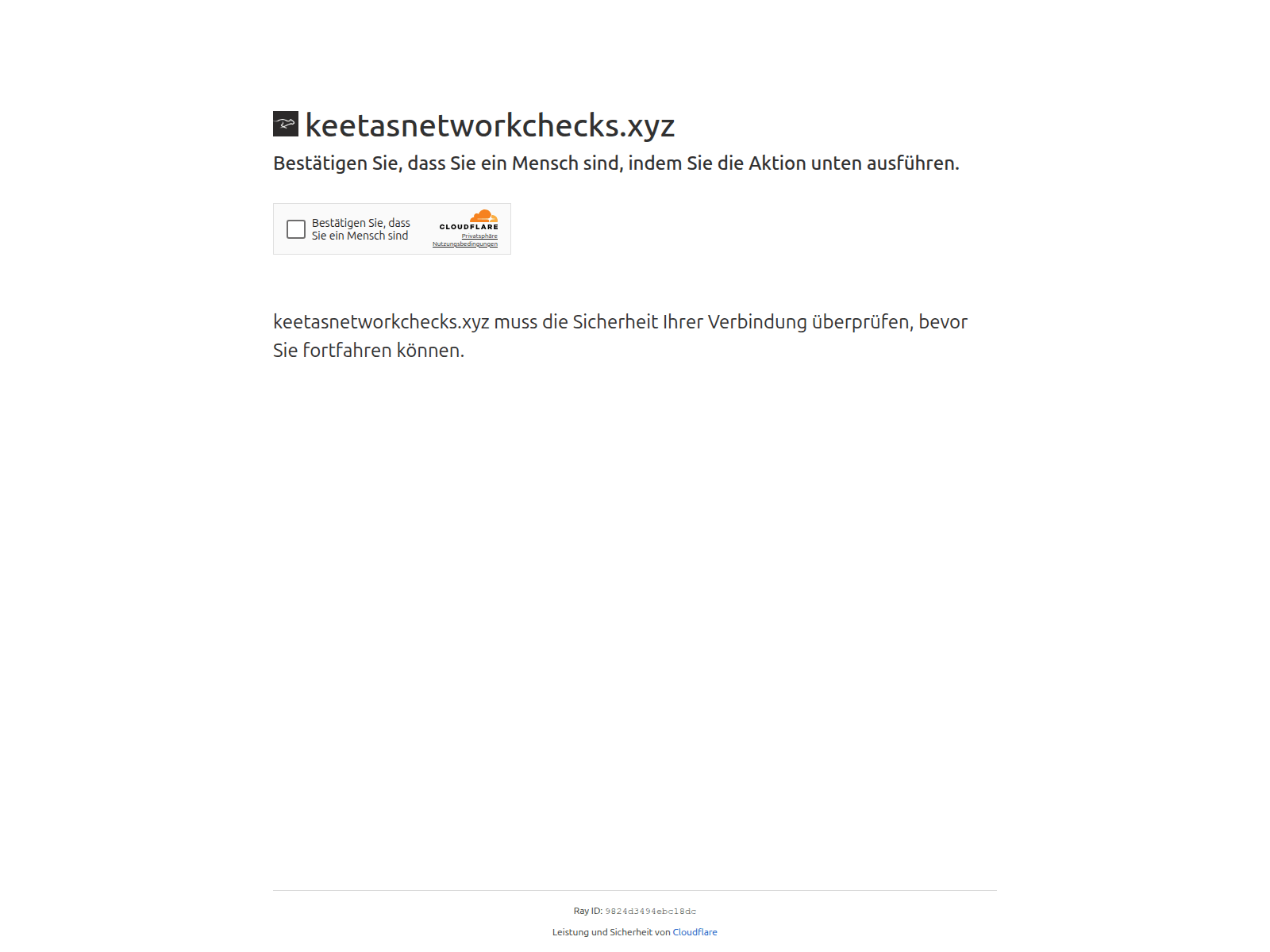 Screenshot of keetasnetworkchecks.xyz