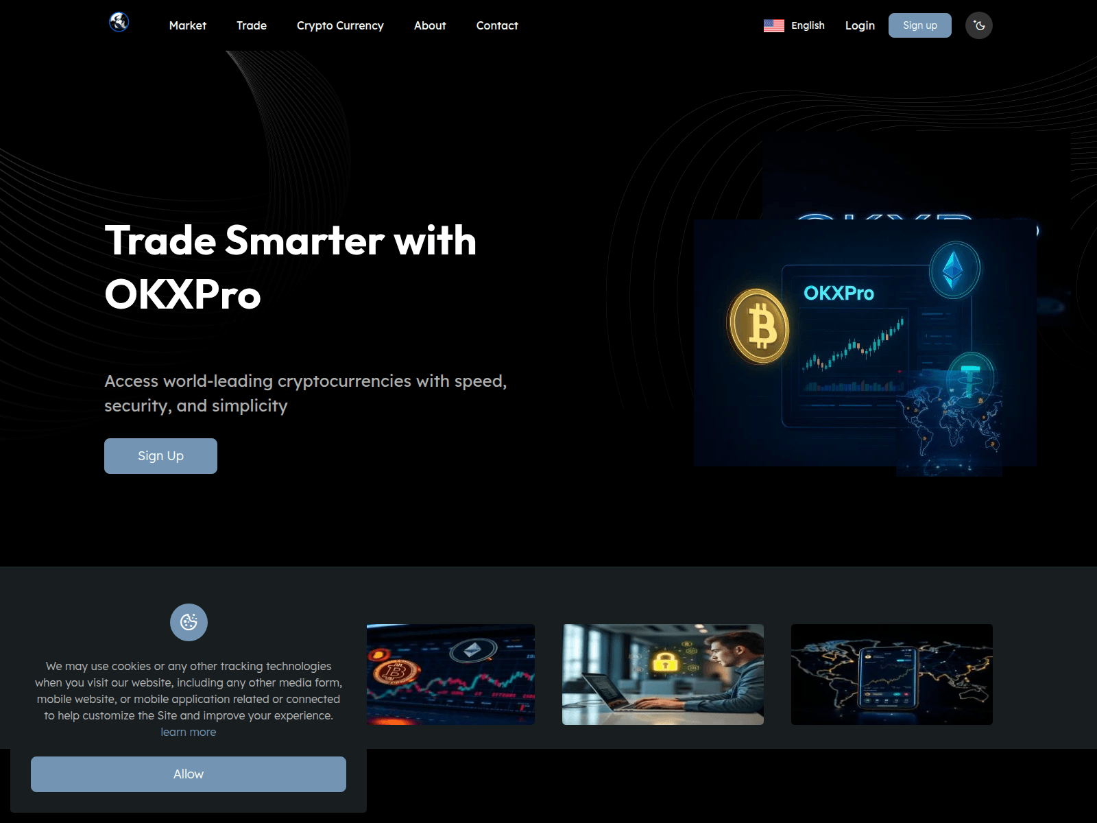 Screenshot of okxpro.co