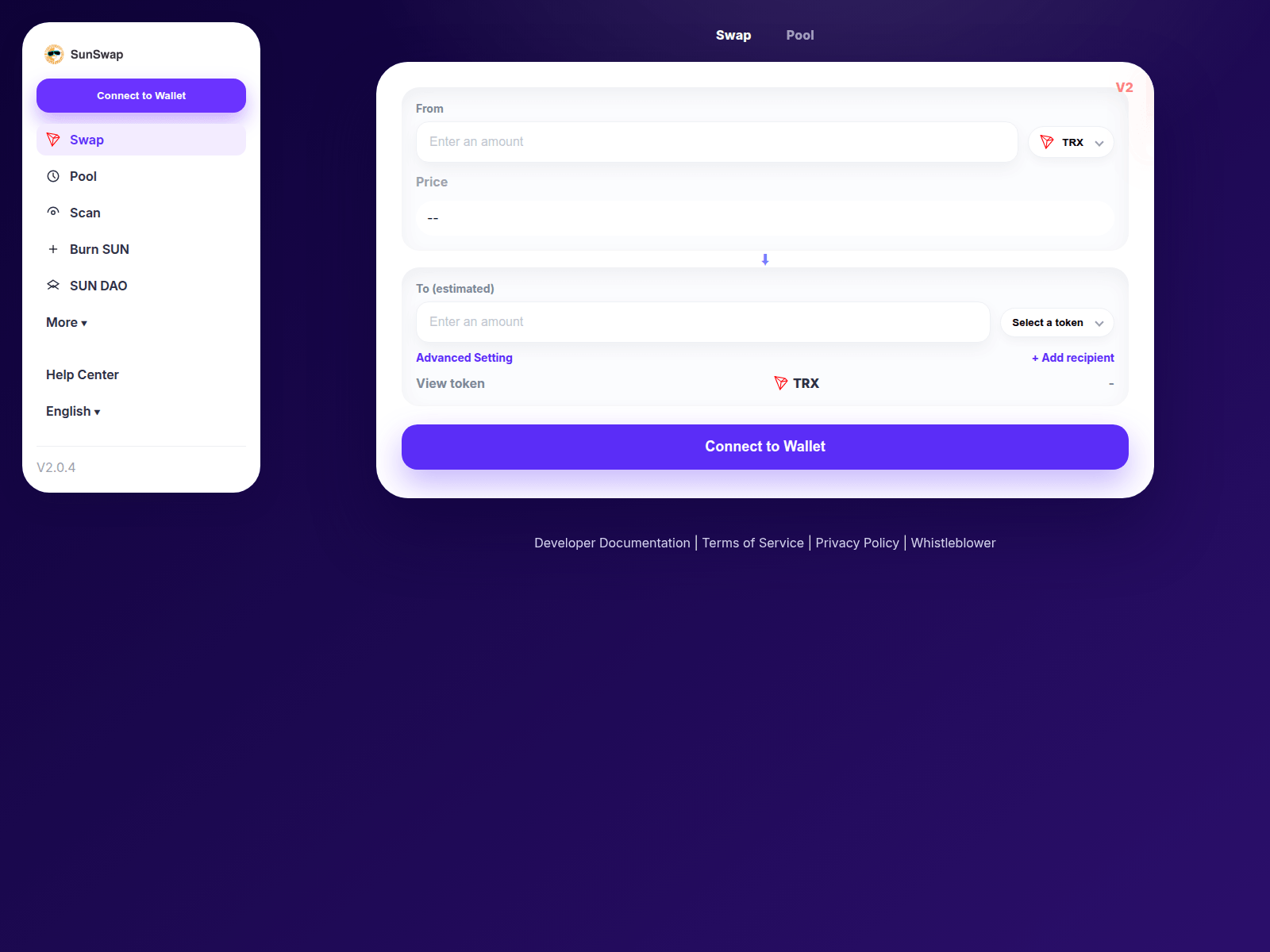 Screenshot of sunswup.com