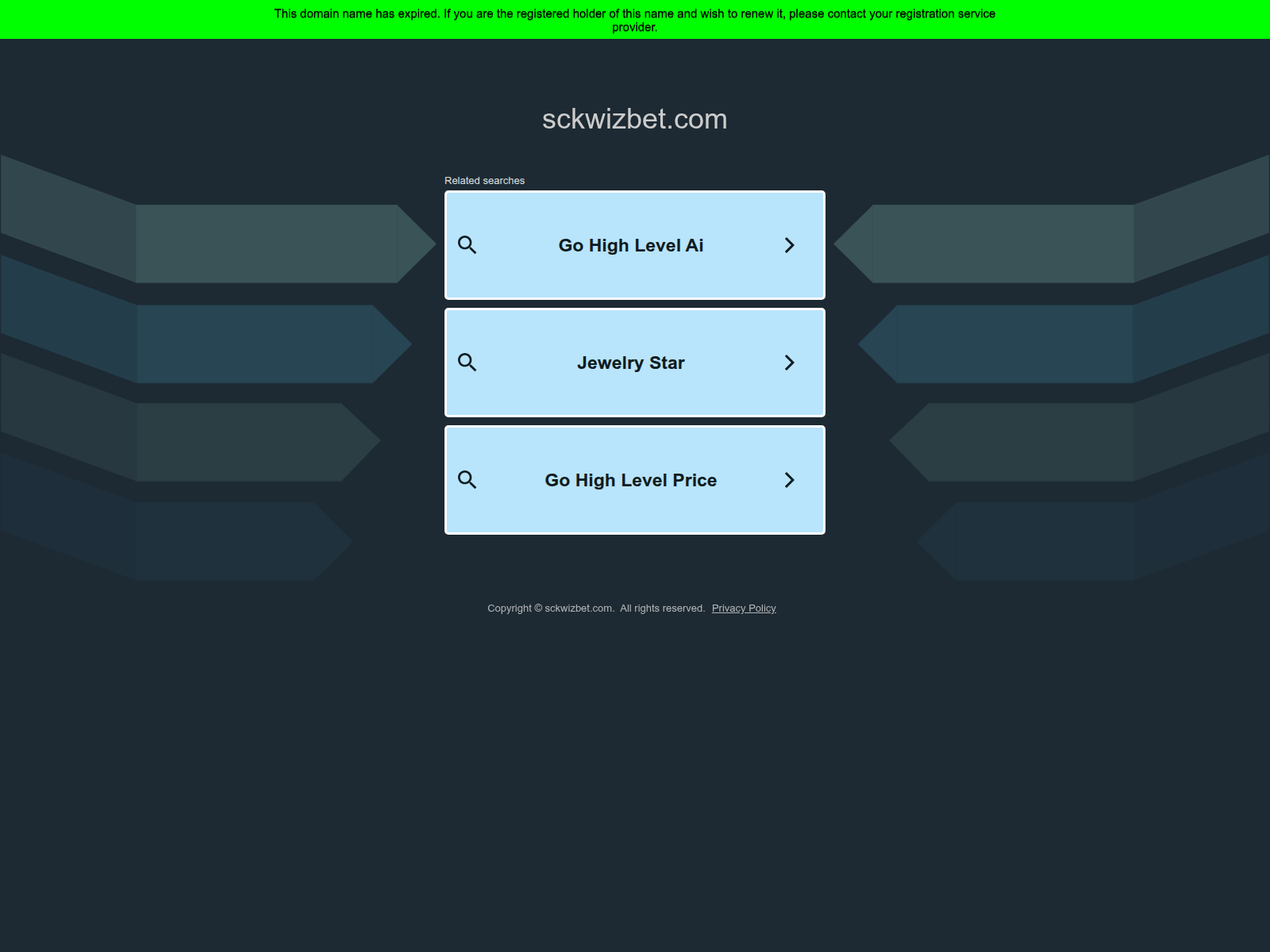 Screenshot of sckwizbet.com
