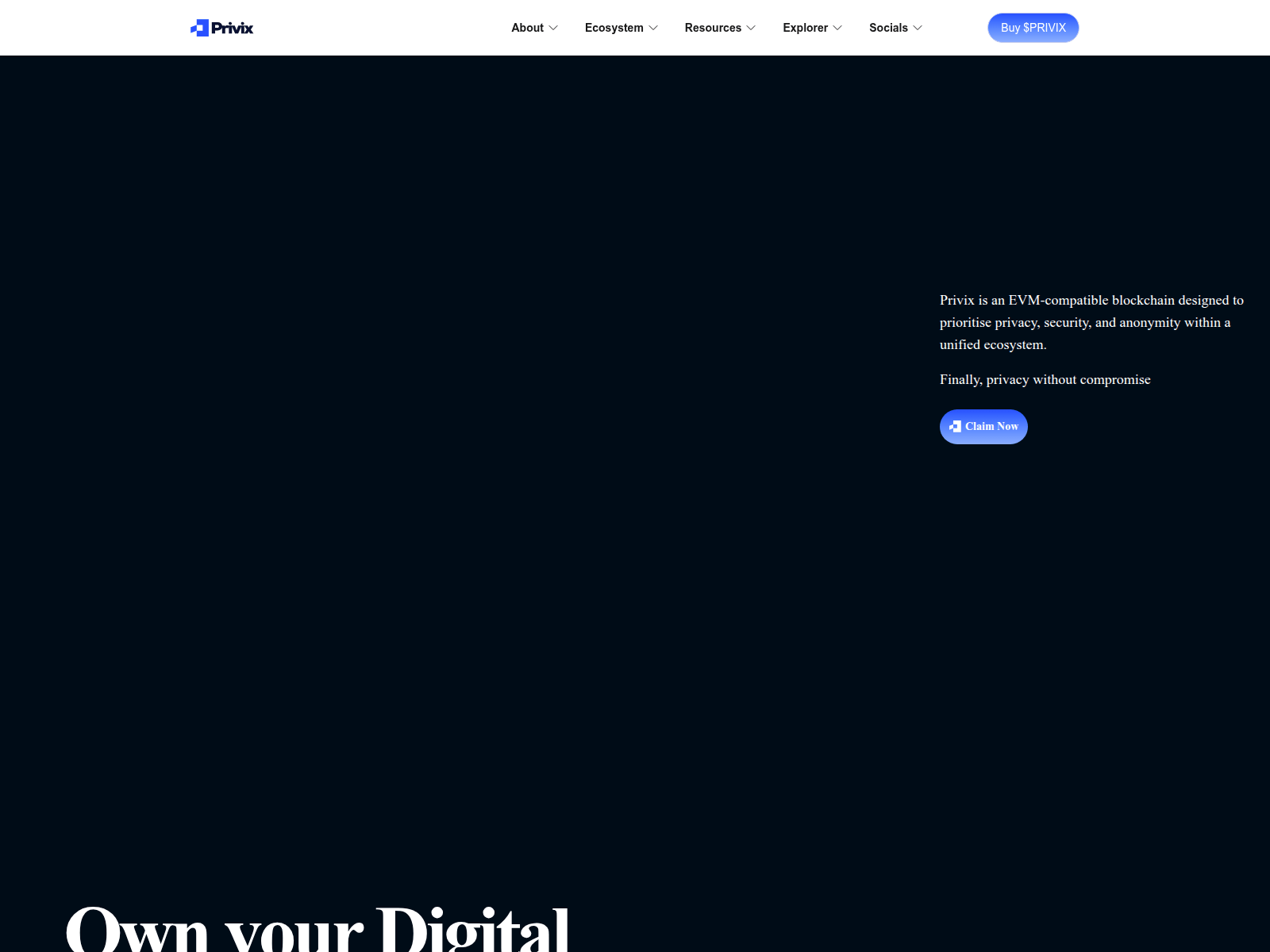 Screenshot of migrate.privixchain.com