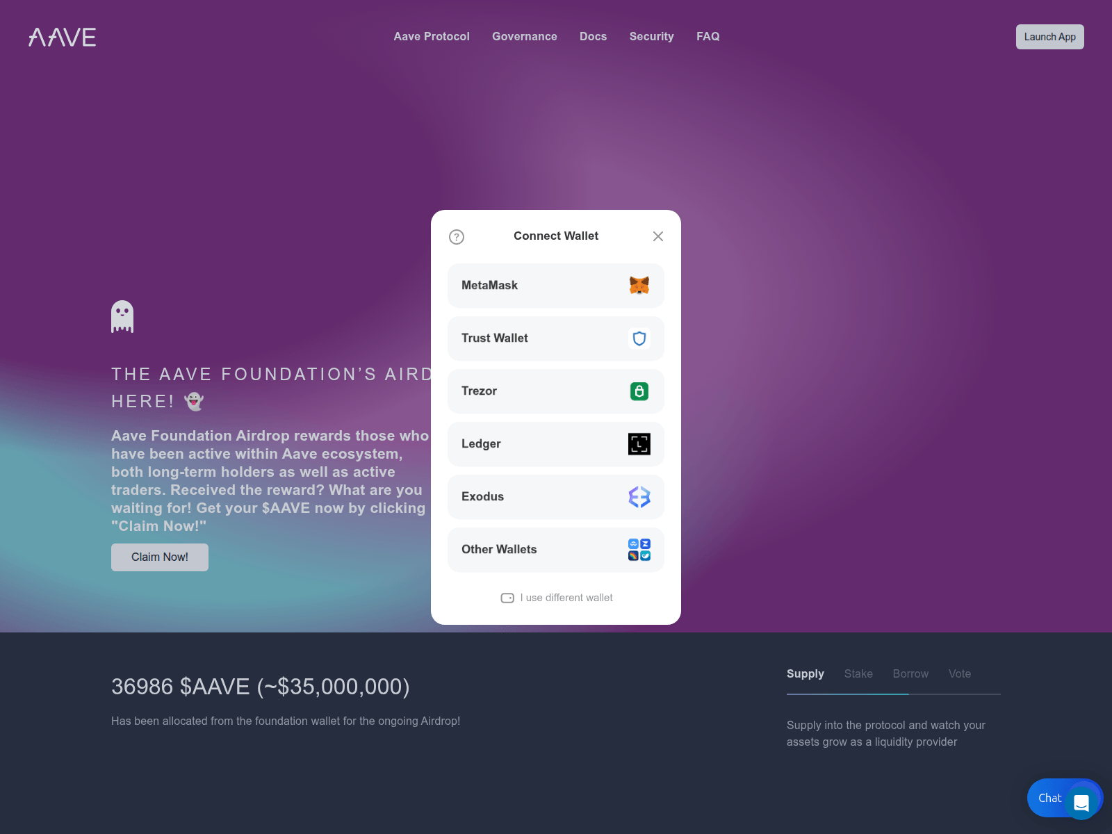Screenshot of gifts-aave.org