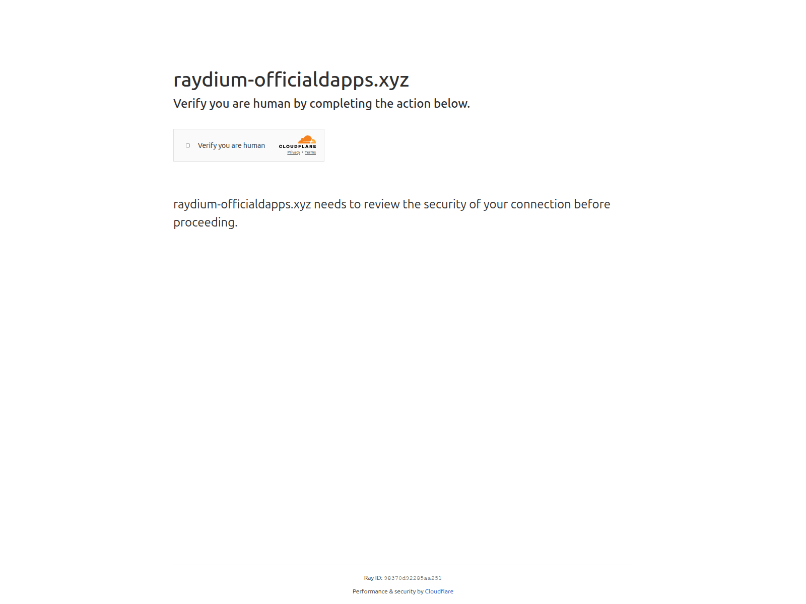 Screenshot of raydium-officialdapps.xyz