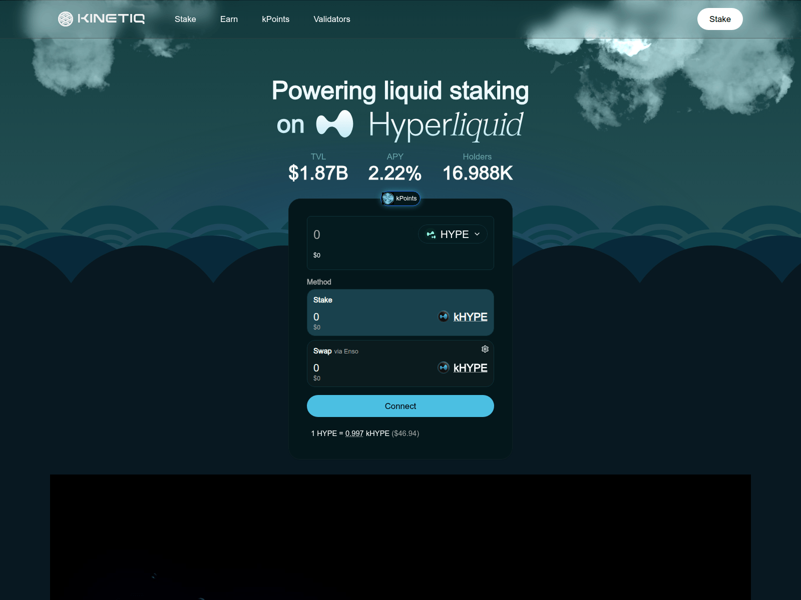 Screenshot of kinetiql.xyz