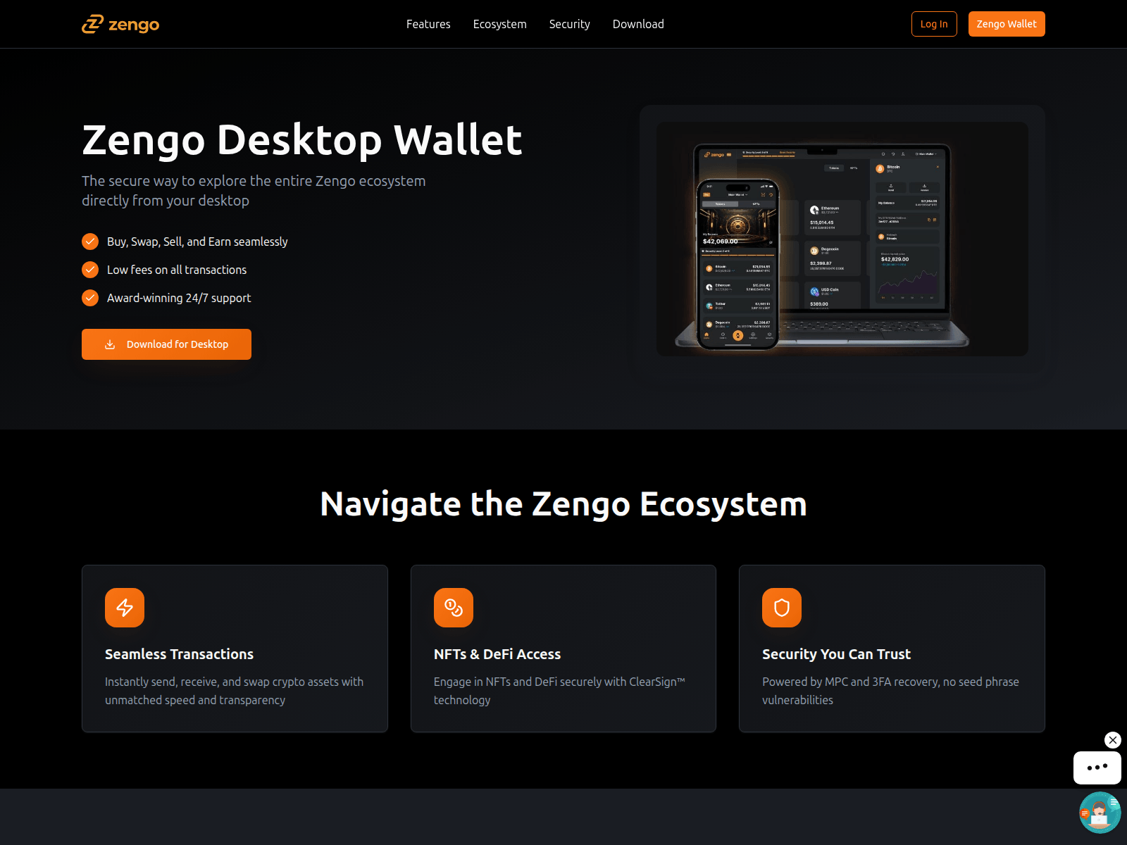 Screenshot of zengoappdownload.com