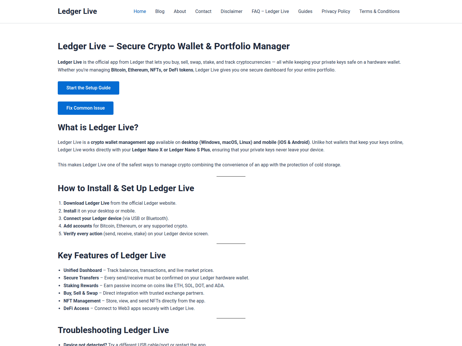 Screenshot of wallet-ledger.live