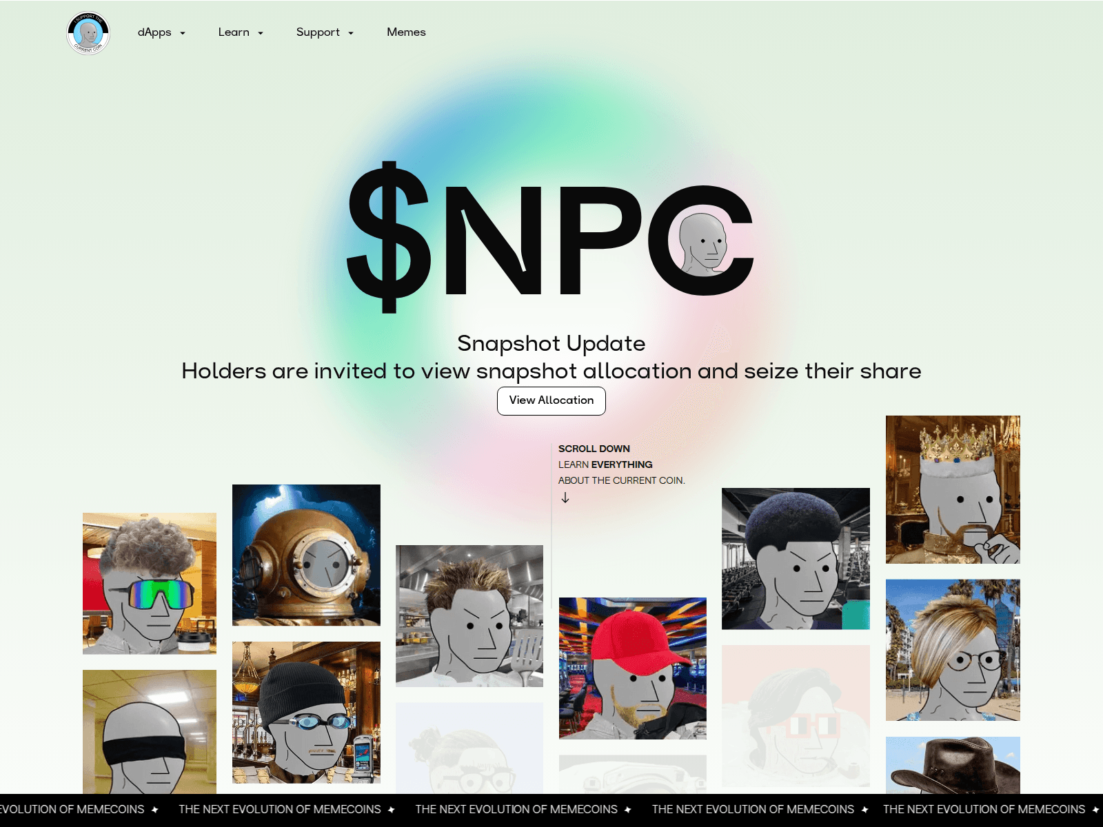 Screenshot of npc-snapshot.co