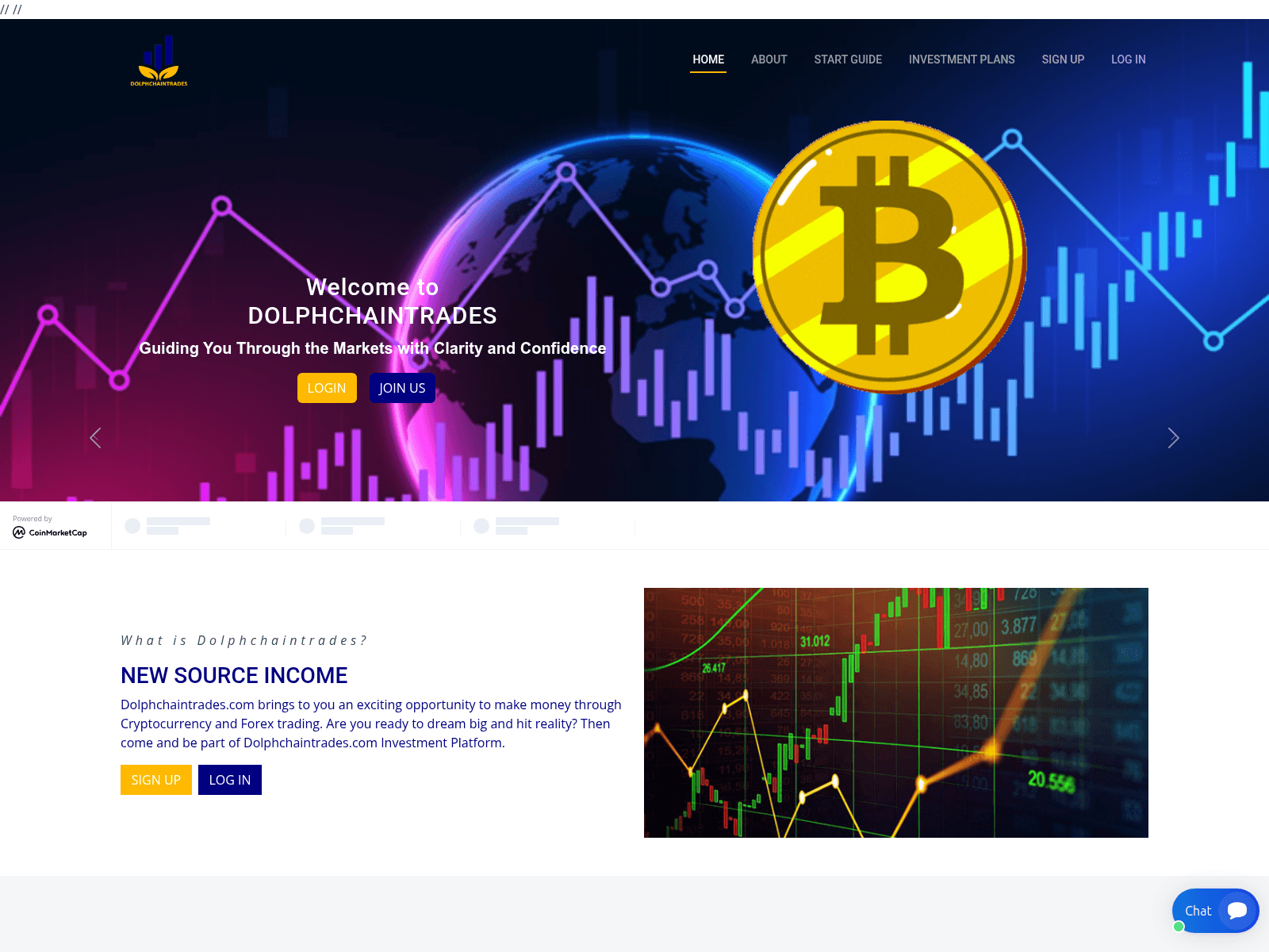 Screenshot of dolphchaintrade.com