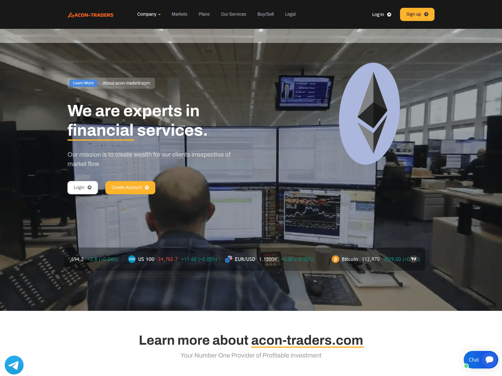 Screenshot of acon-traders.com