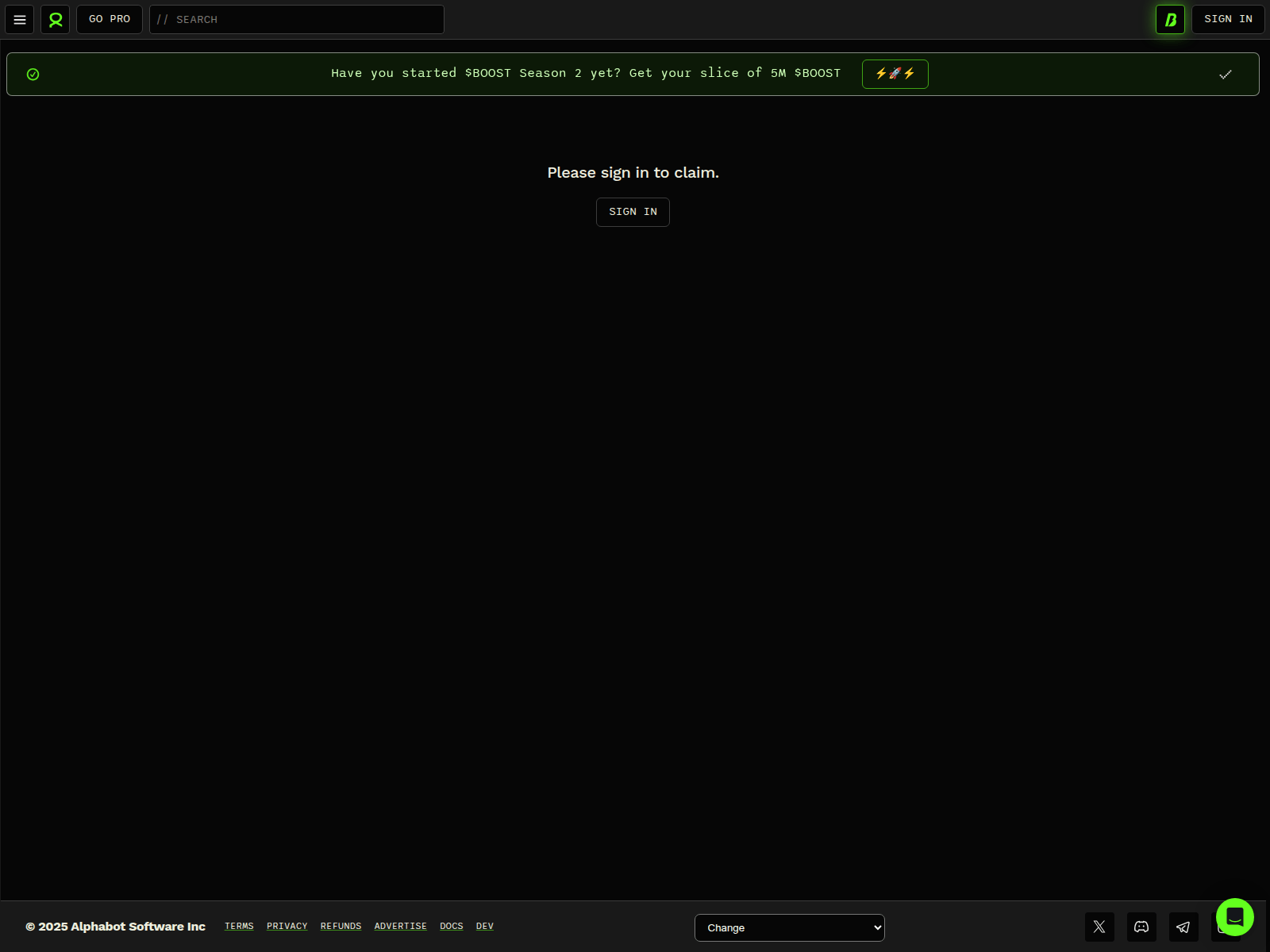Screenshot of alphabot-claim.app