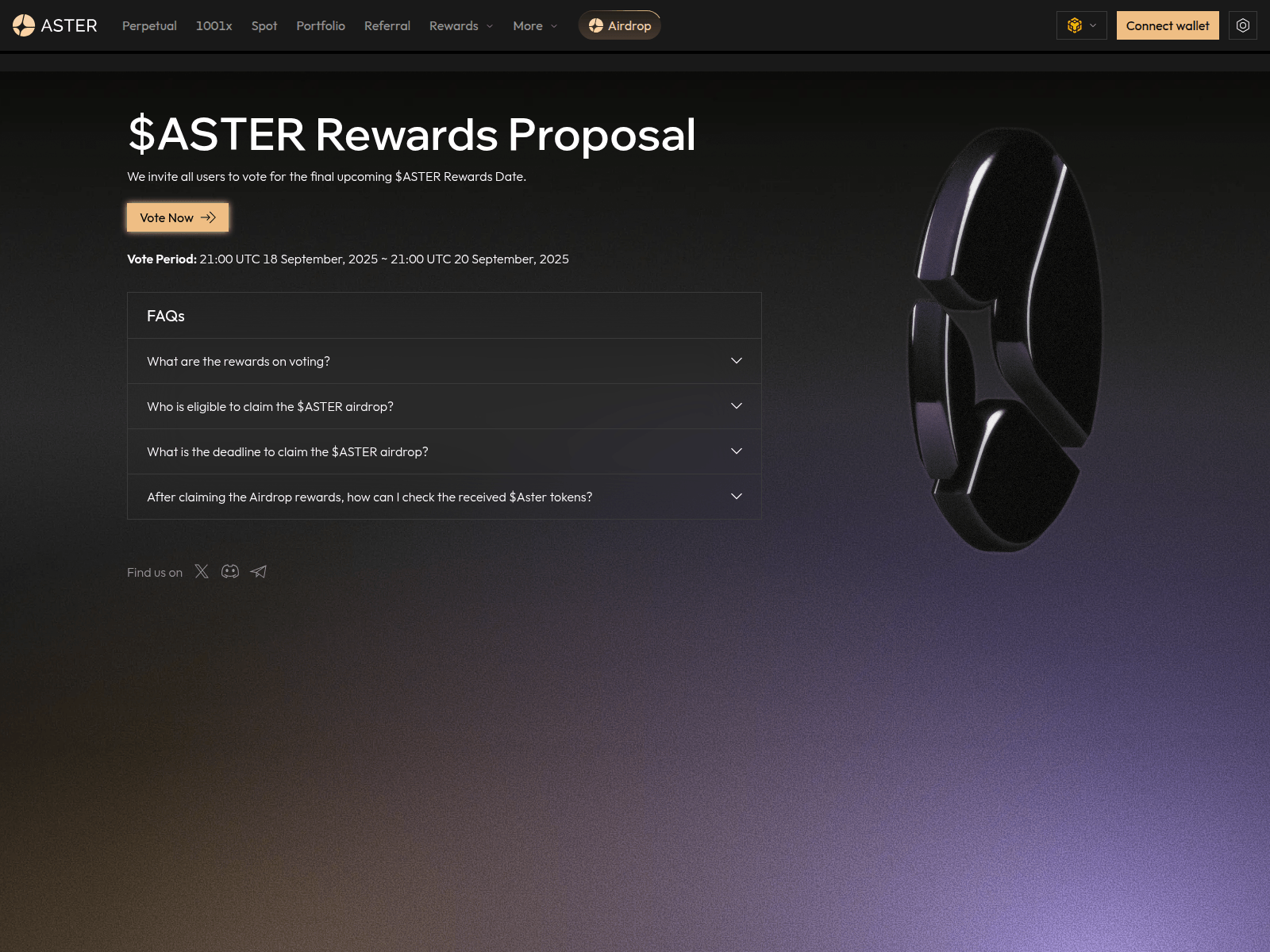 Screenshot of vote-asterdex.com