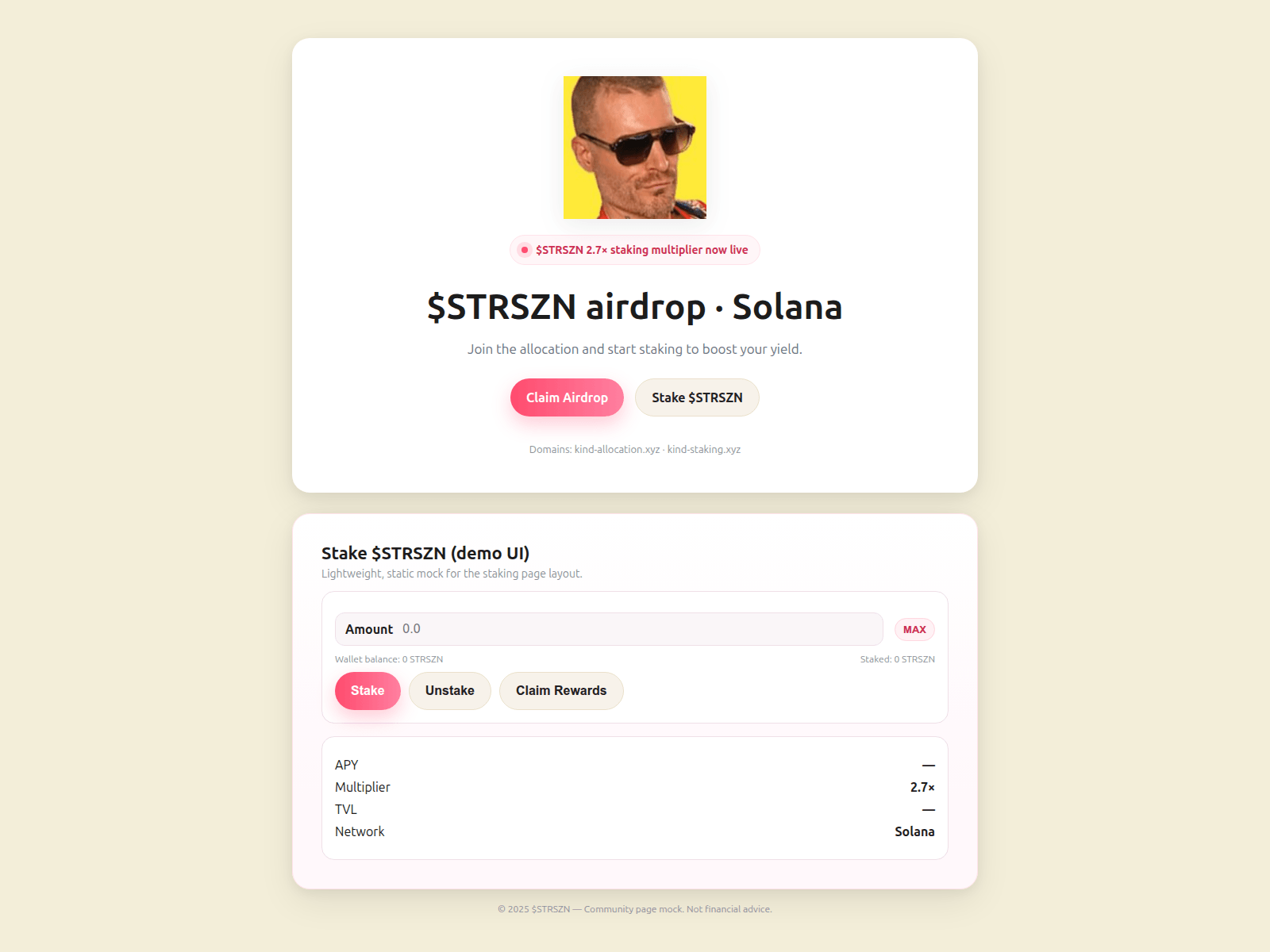 Screenshot of strszn-allocations.xyz