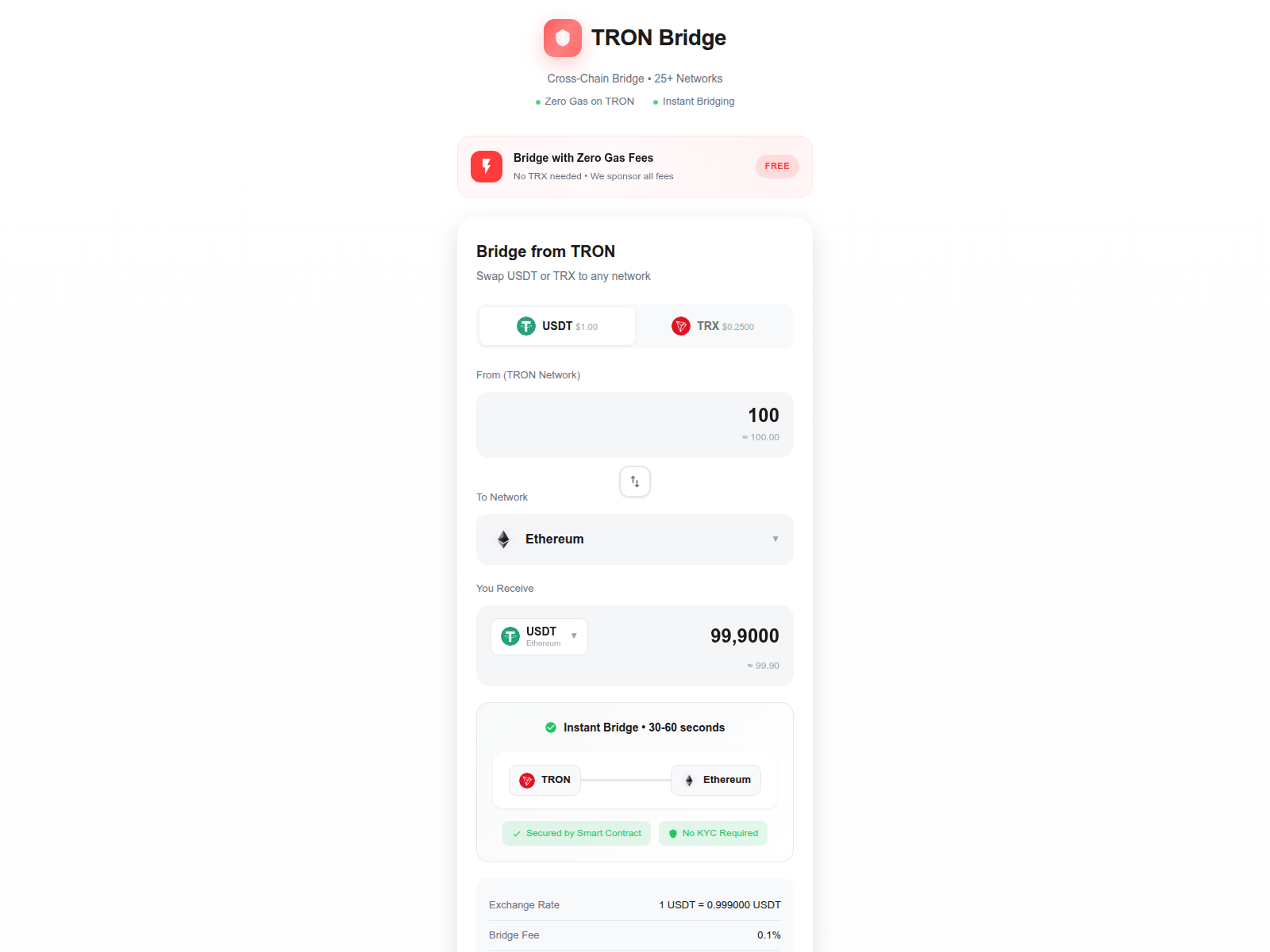 Screenshot of bridgefromtron.io