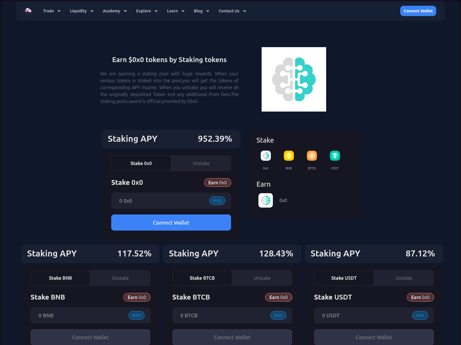 Screenshot of 0x0exchange.sushistakes.us