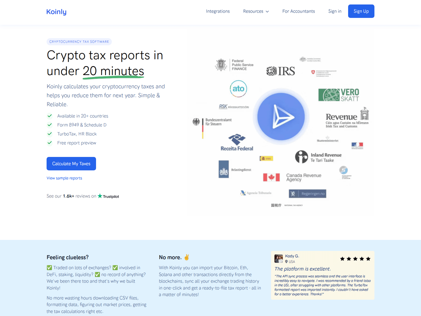 Screenshot of koinly.pro