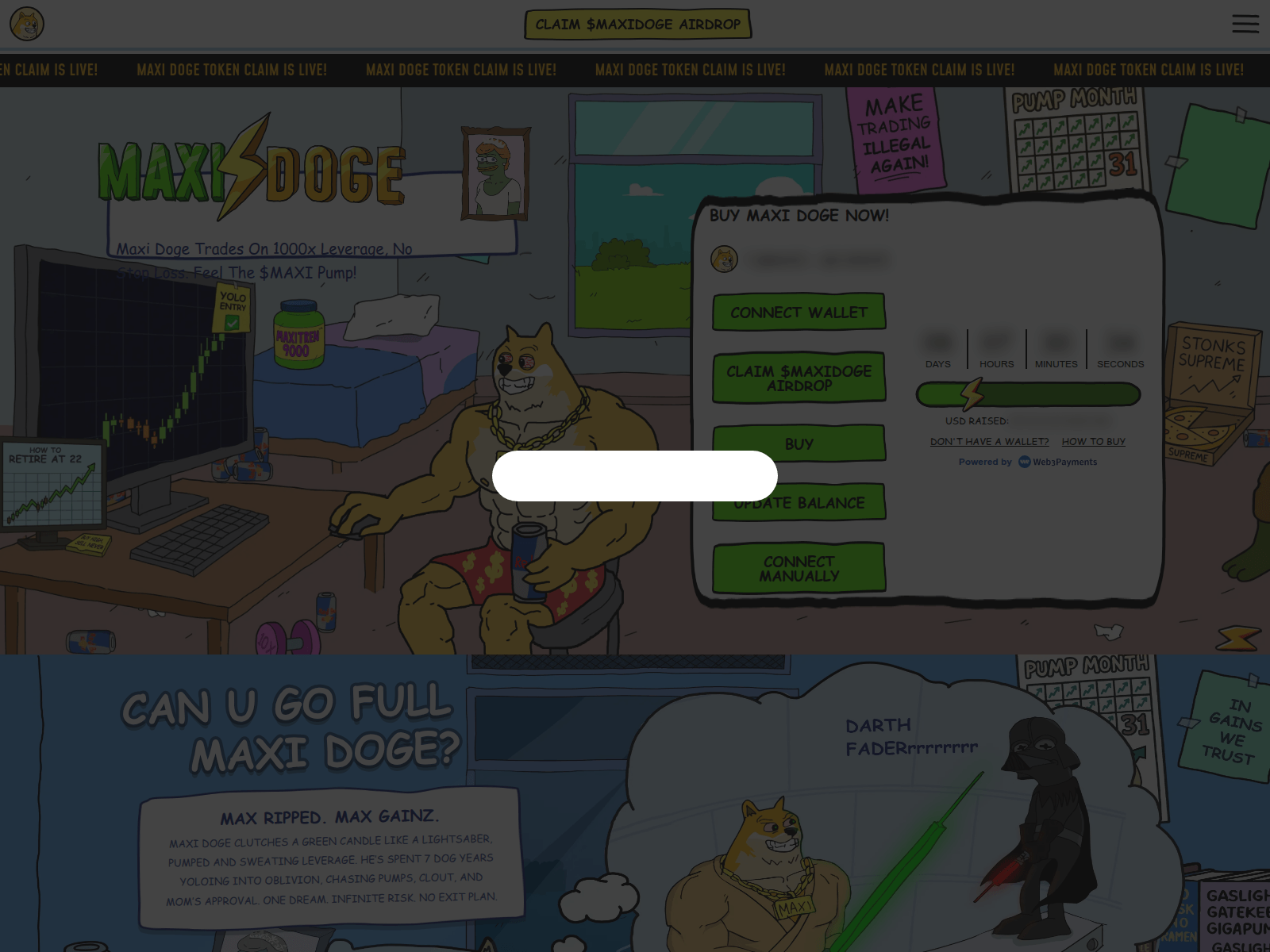 Screenshot of maxidogeclaim.online