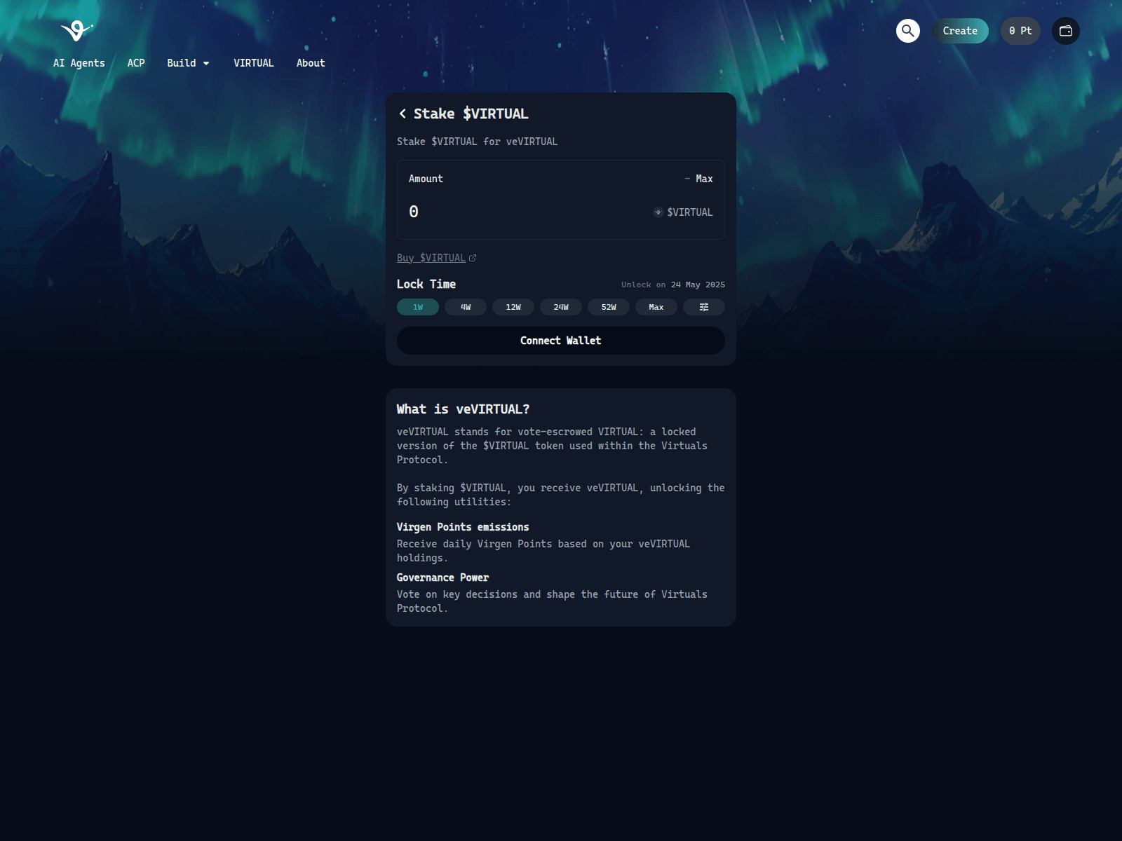 Screenshot of virtualstake.app