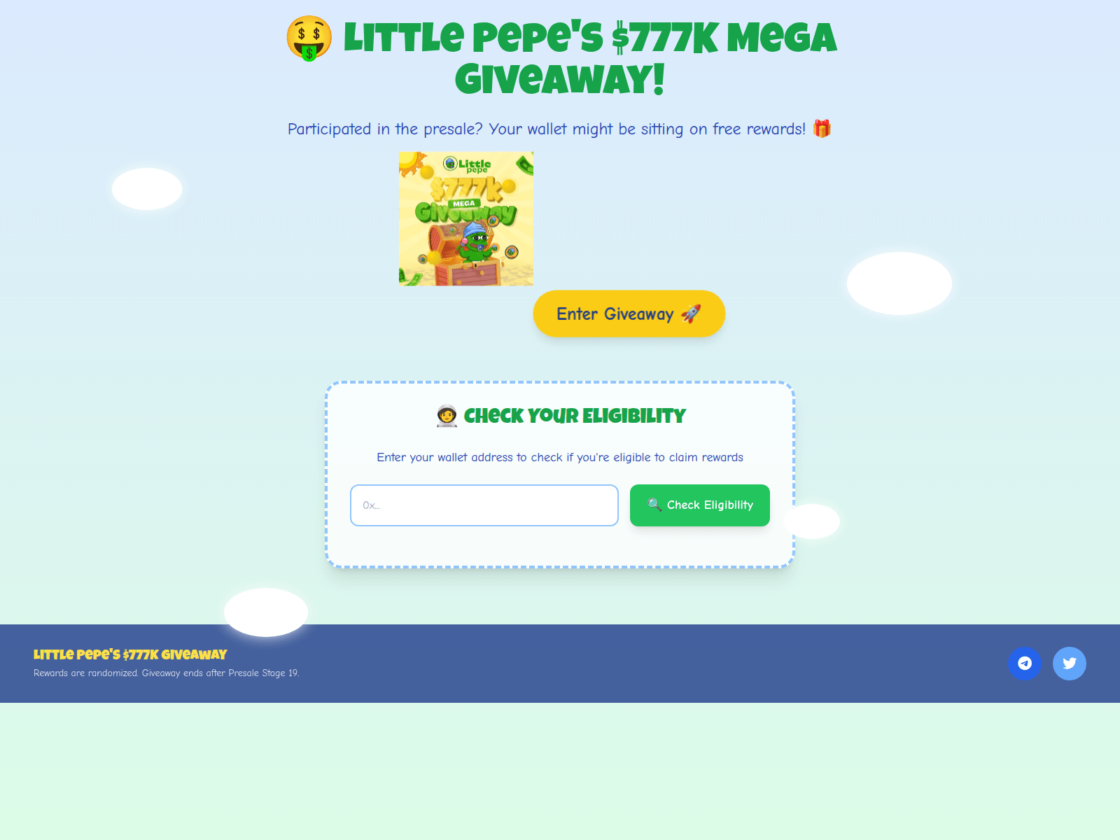 Screenshot of littlepepe-giveaway.protectify.tech