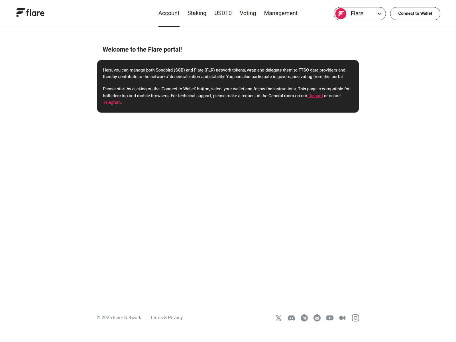 Screenshot of flareportal.network