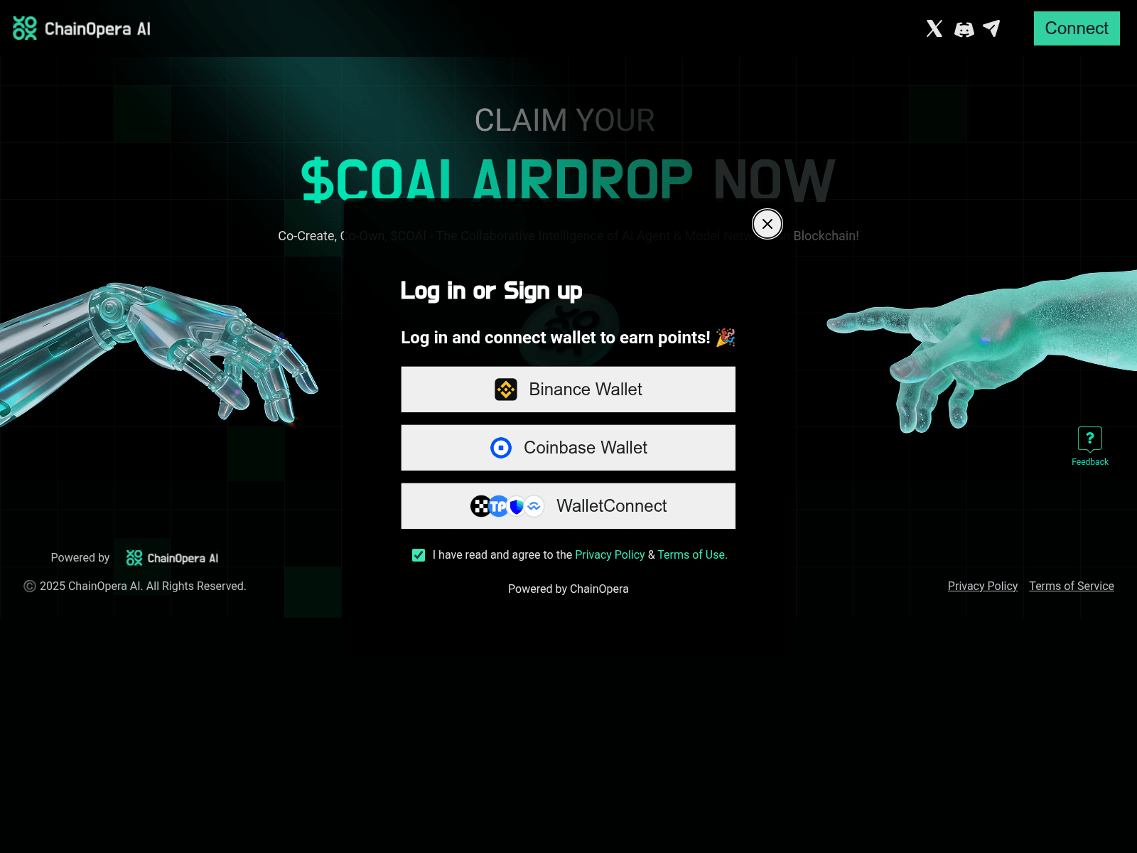 Screenshot of chainopera.foundation