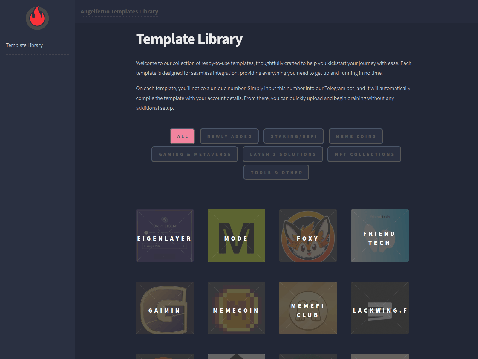 Screenshot of template-landing.com