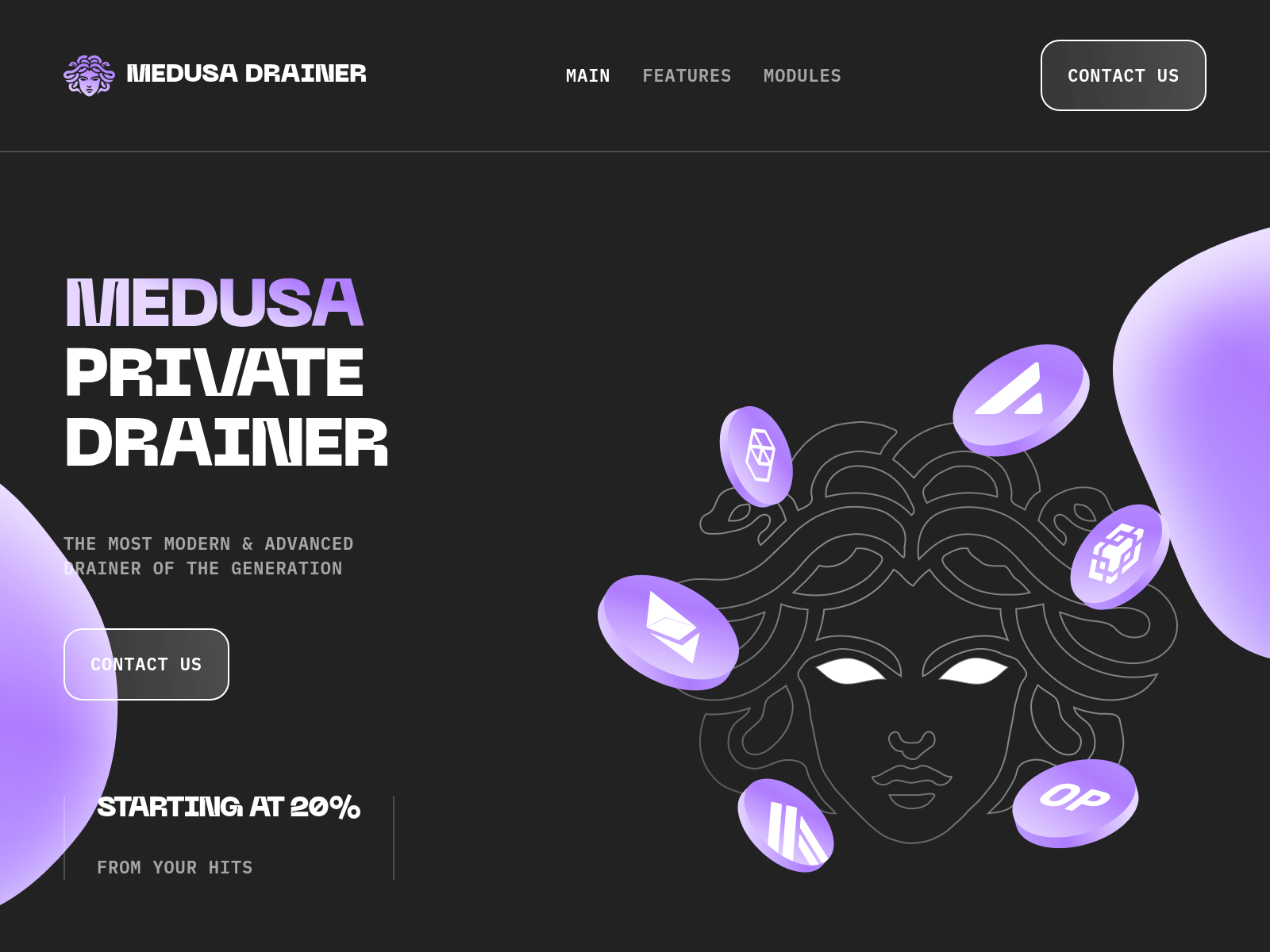 Screenshot of medusa.services