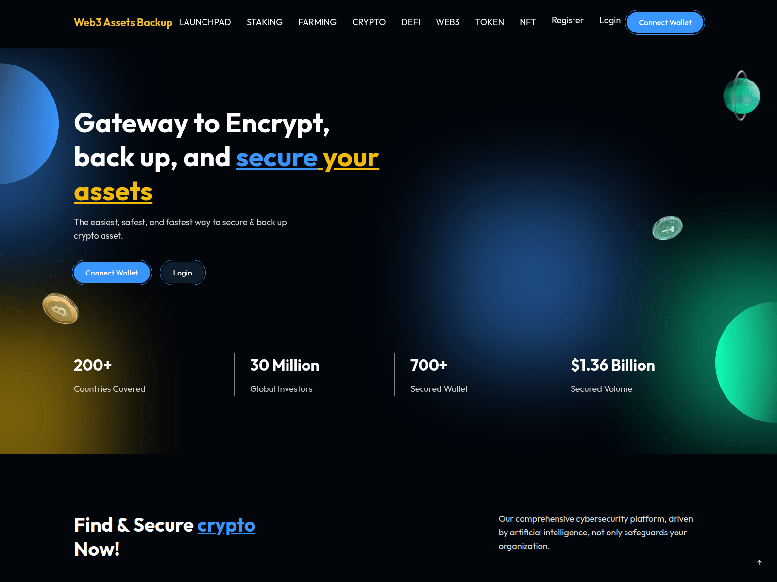 Screenshot of web3assetsbackup.com