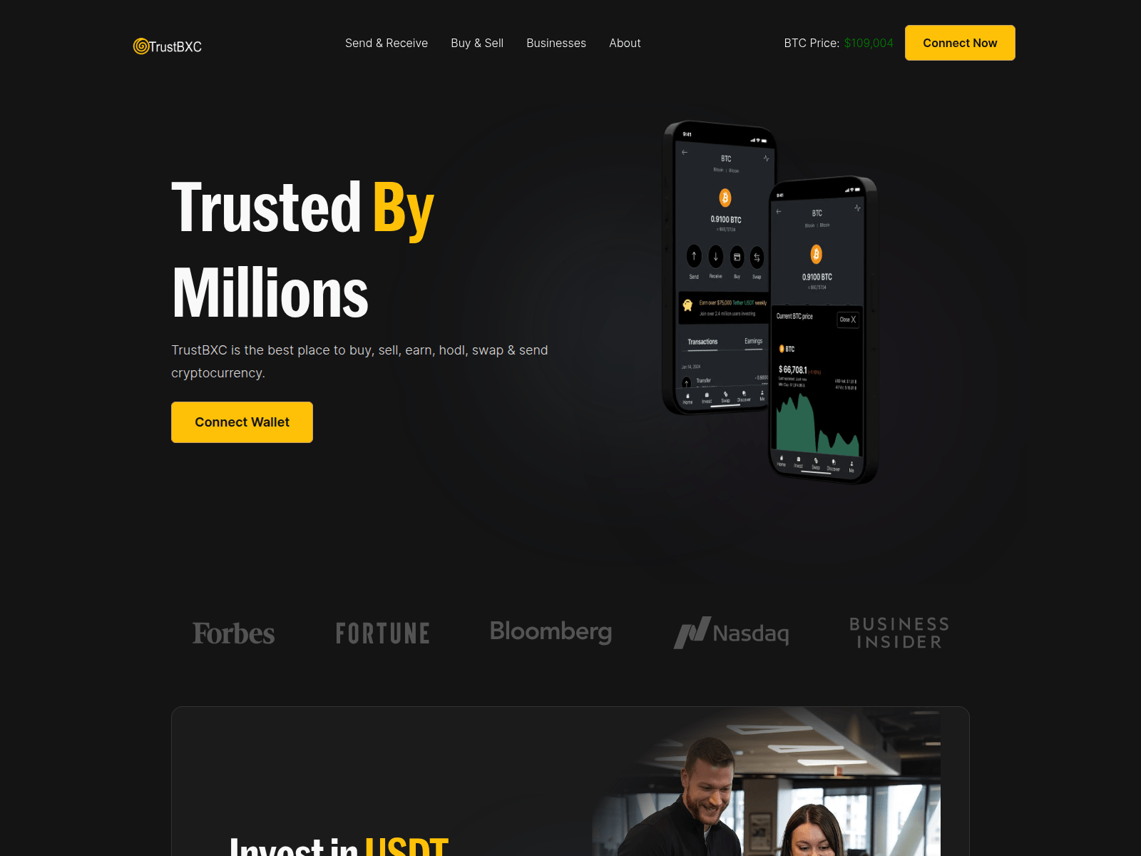 Screenshot of trustblockxchange.com