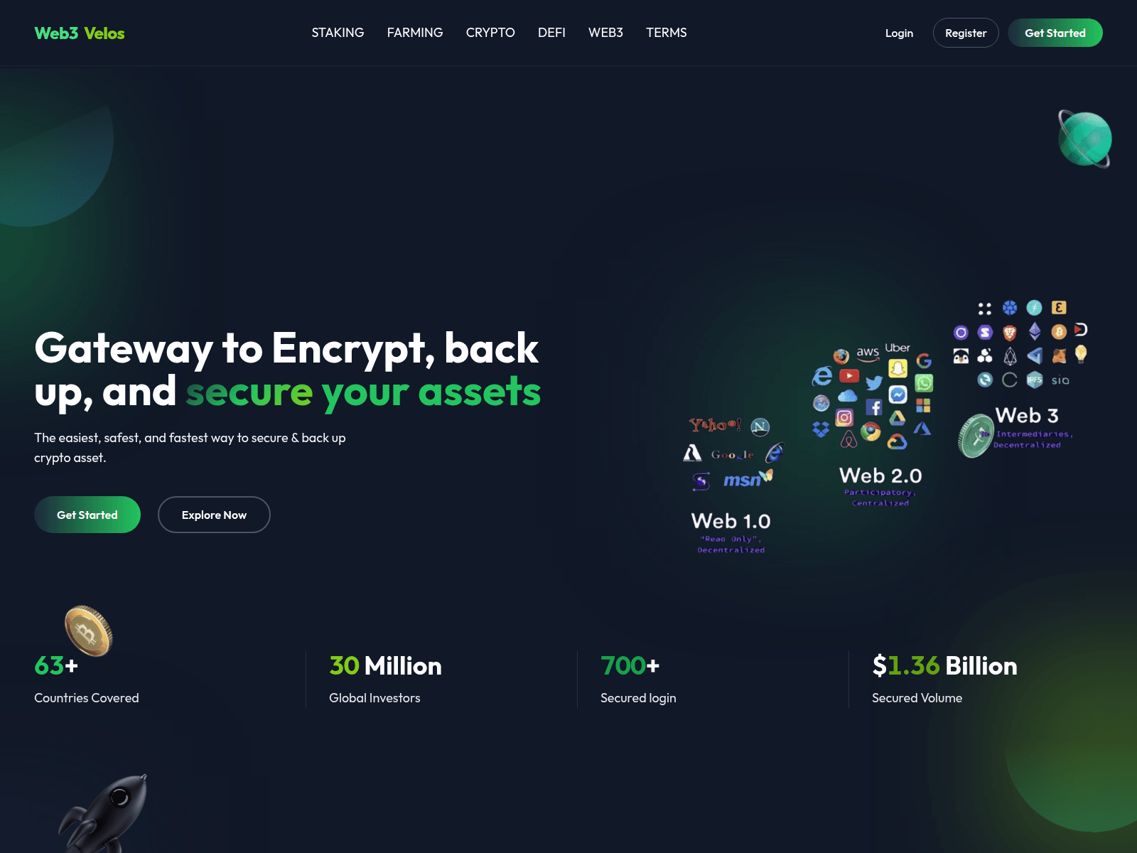 Screenshot of web3velos.com