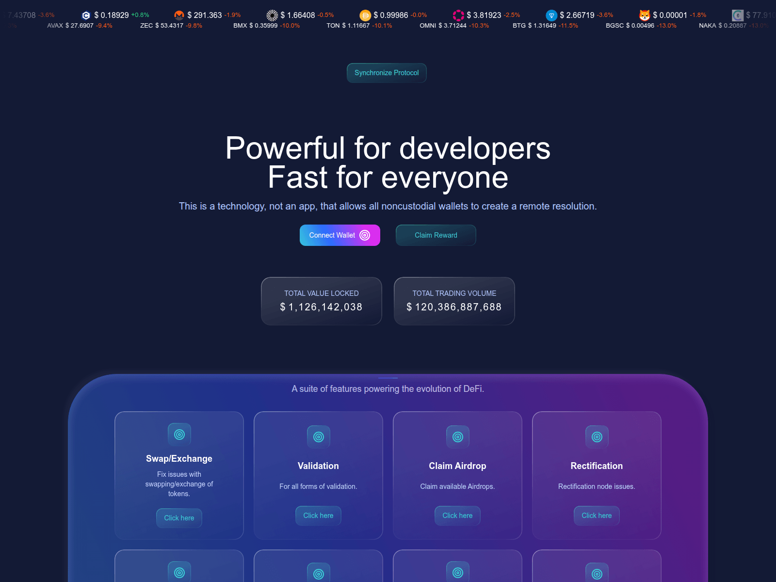 Screenshot of mainsyncdapp.live