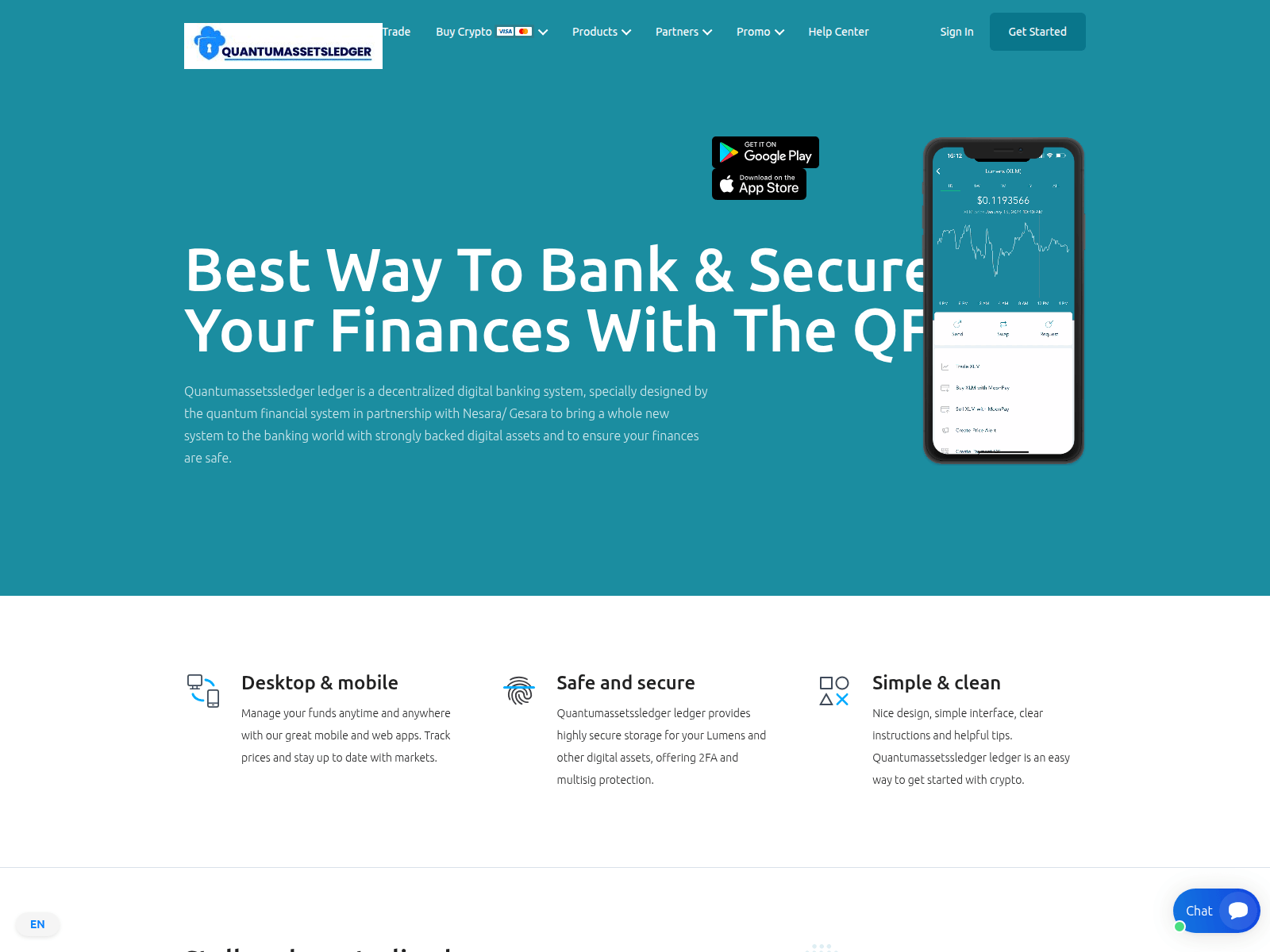 Screenshot of quantumassetssledger.io