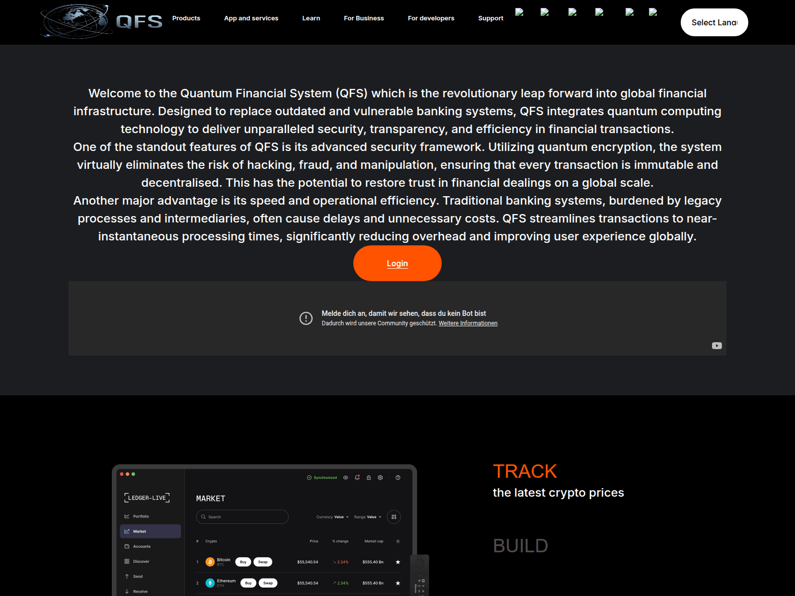 Screenshot of quantum-financial-system.org