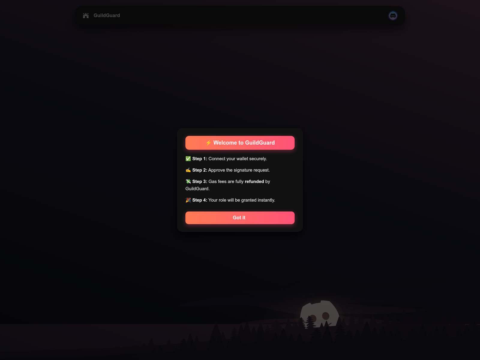 Screenshot of guildguard-access.com