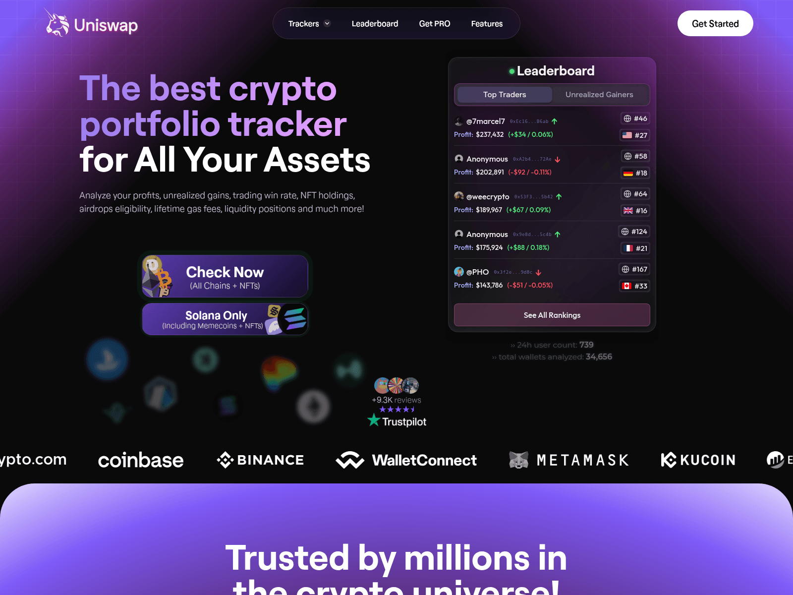 Screenshot of uniswap-statistics.com