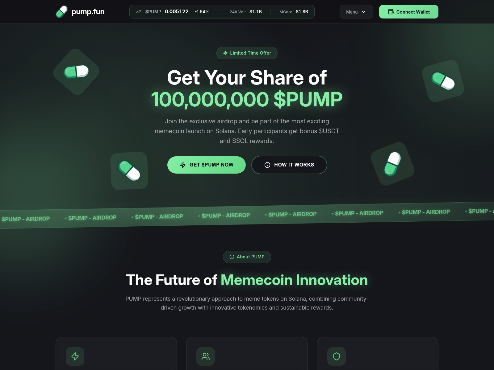 Screenshot of cash-pump.fun