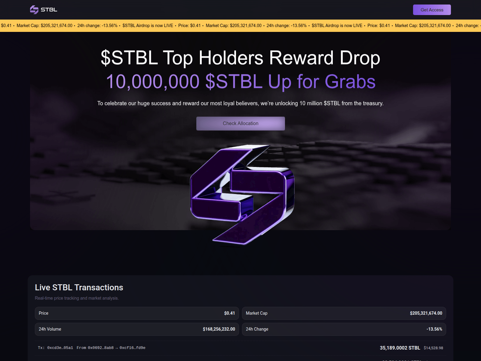 Screenshot of claim-stbl.com
