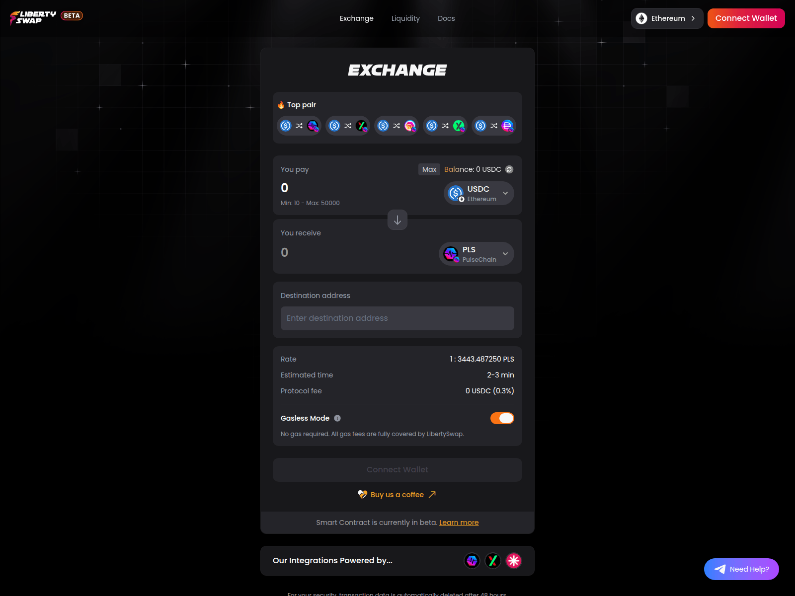 Screenshot of libertywsap.finance