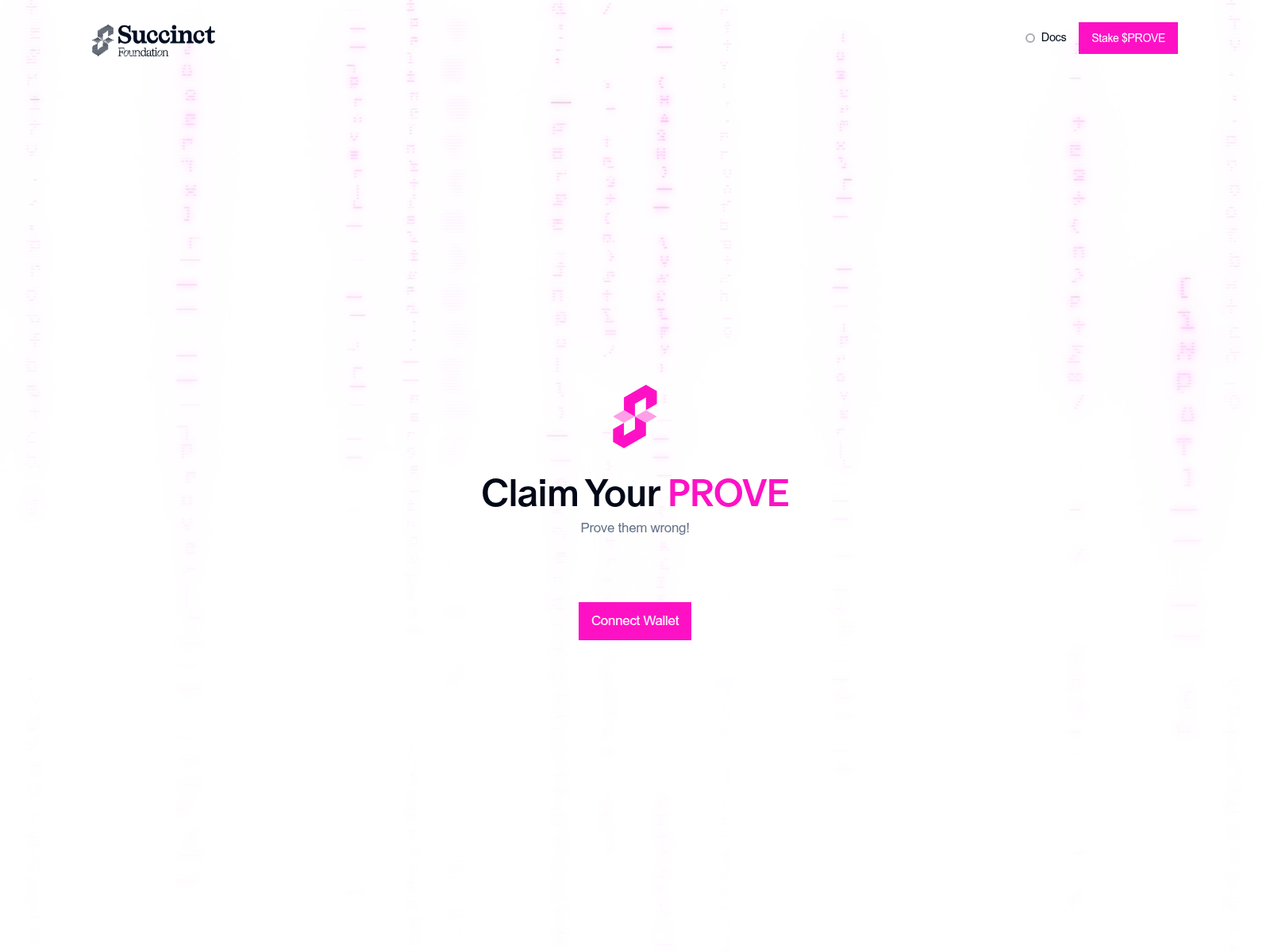 Screenshot of claim.succisinct.foundation