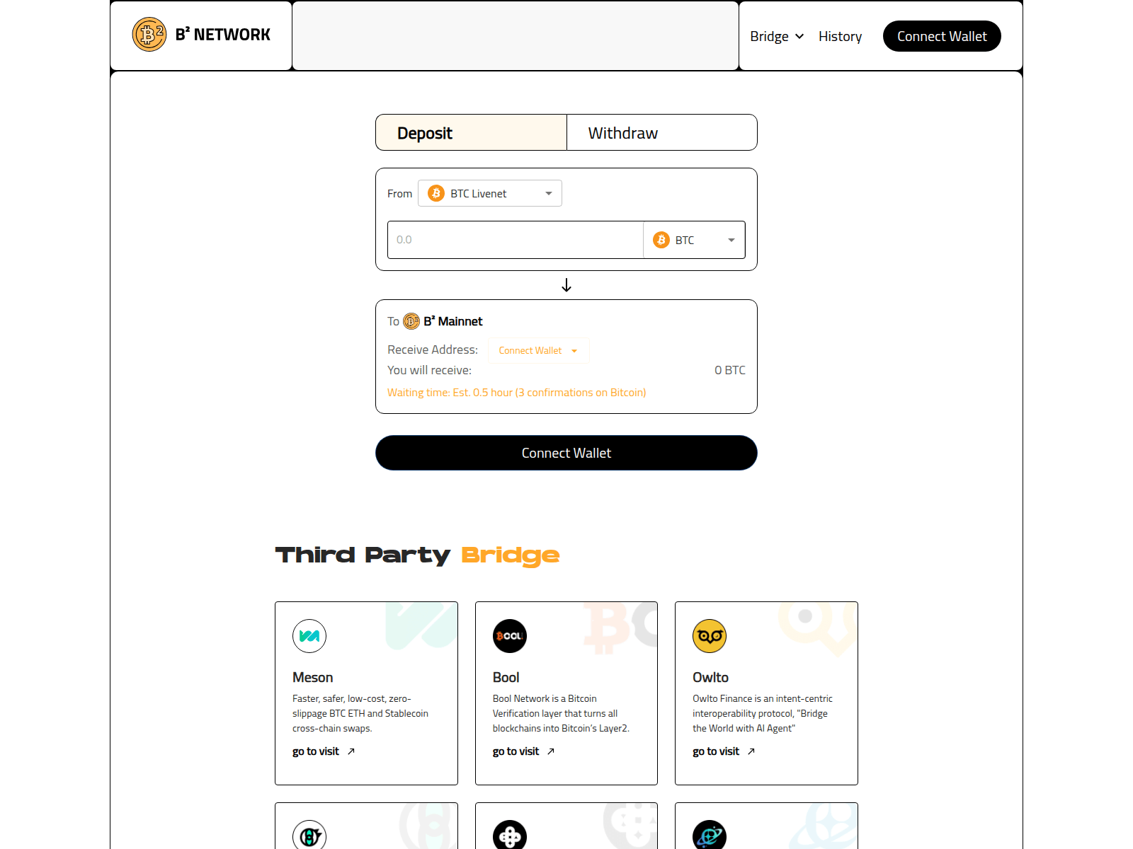 Screenshot of bsquarednetwork-bridge.pages.dev