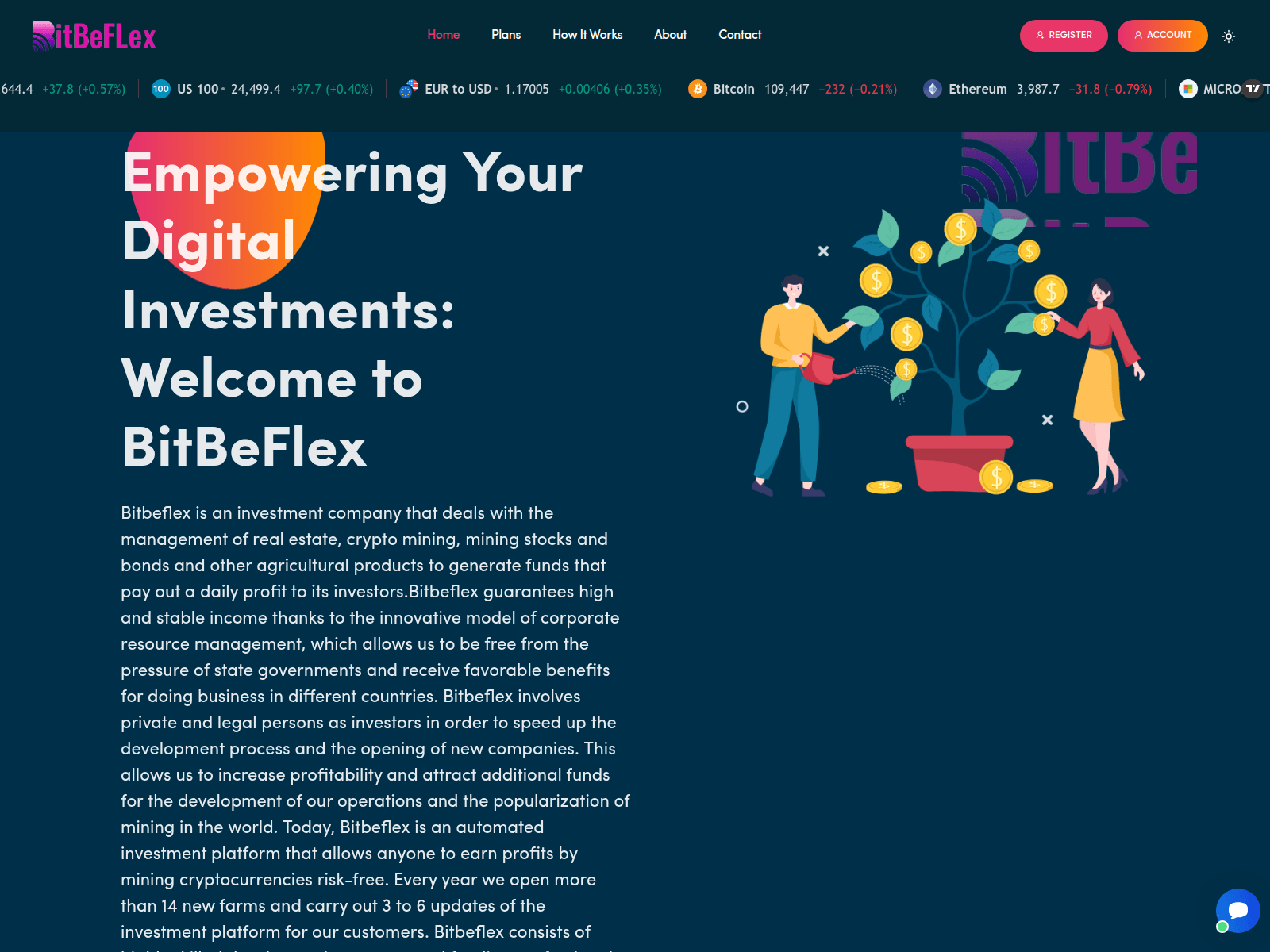 Screenshot of bitbeflex.org