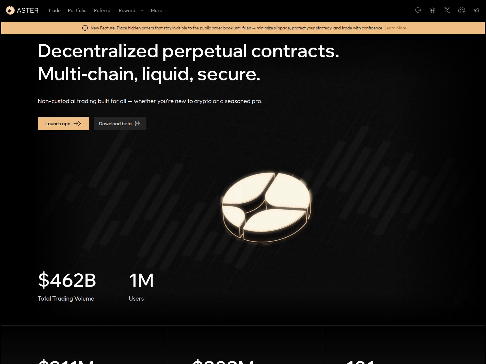 Screenshot of aster-dex.space