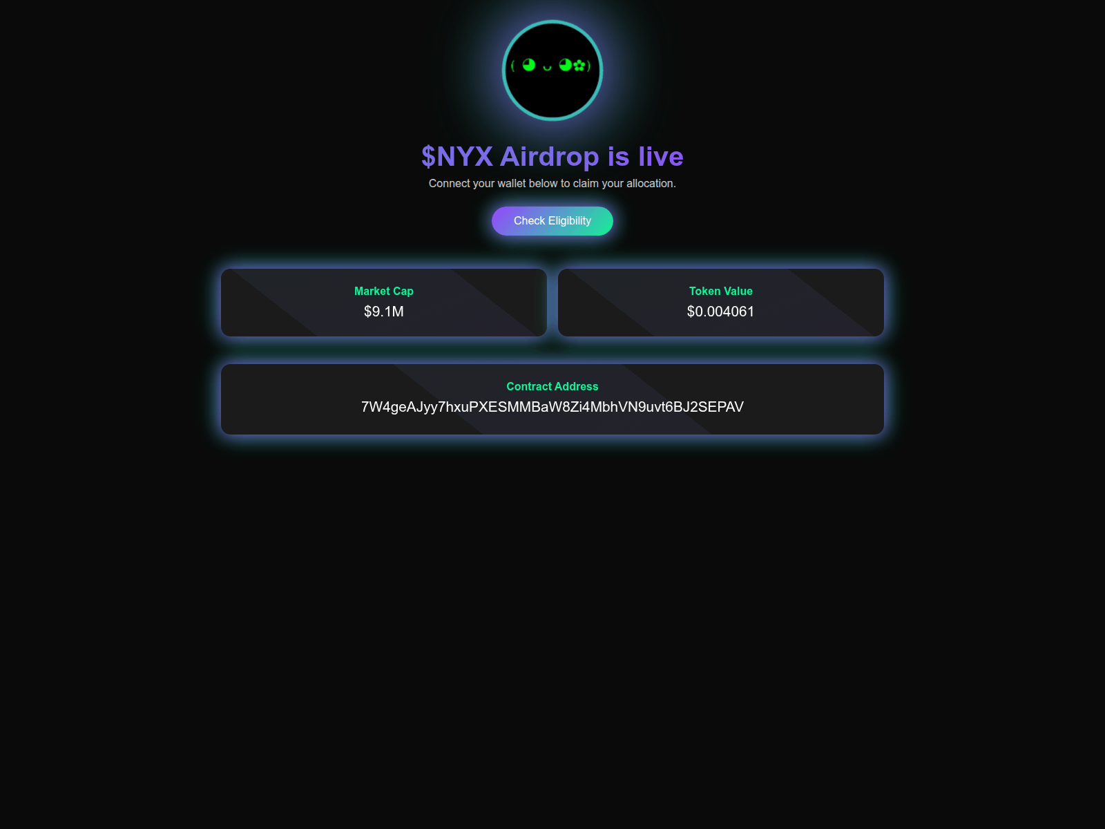 Screenshot of airdrop-nyx.com
