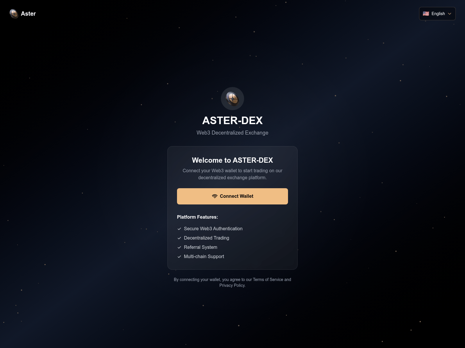 Screenshot of aster-dex.ai