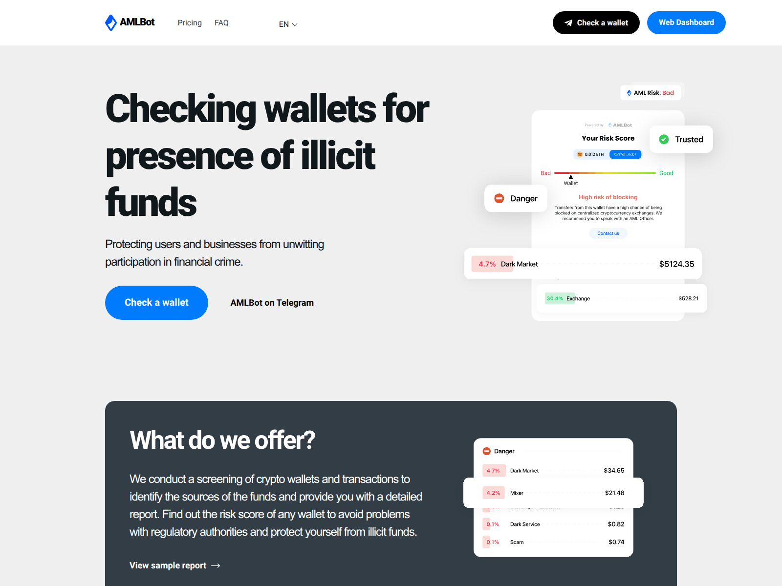 Screenshot of amlckeckbots.com