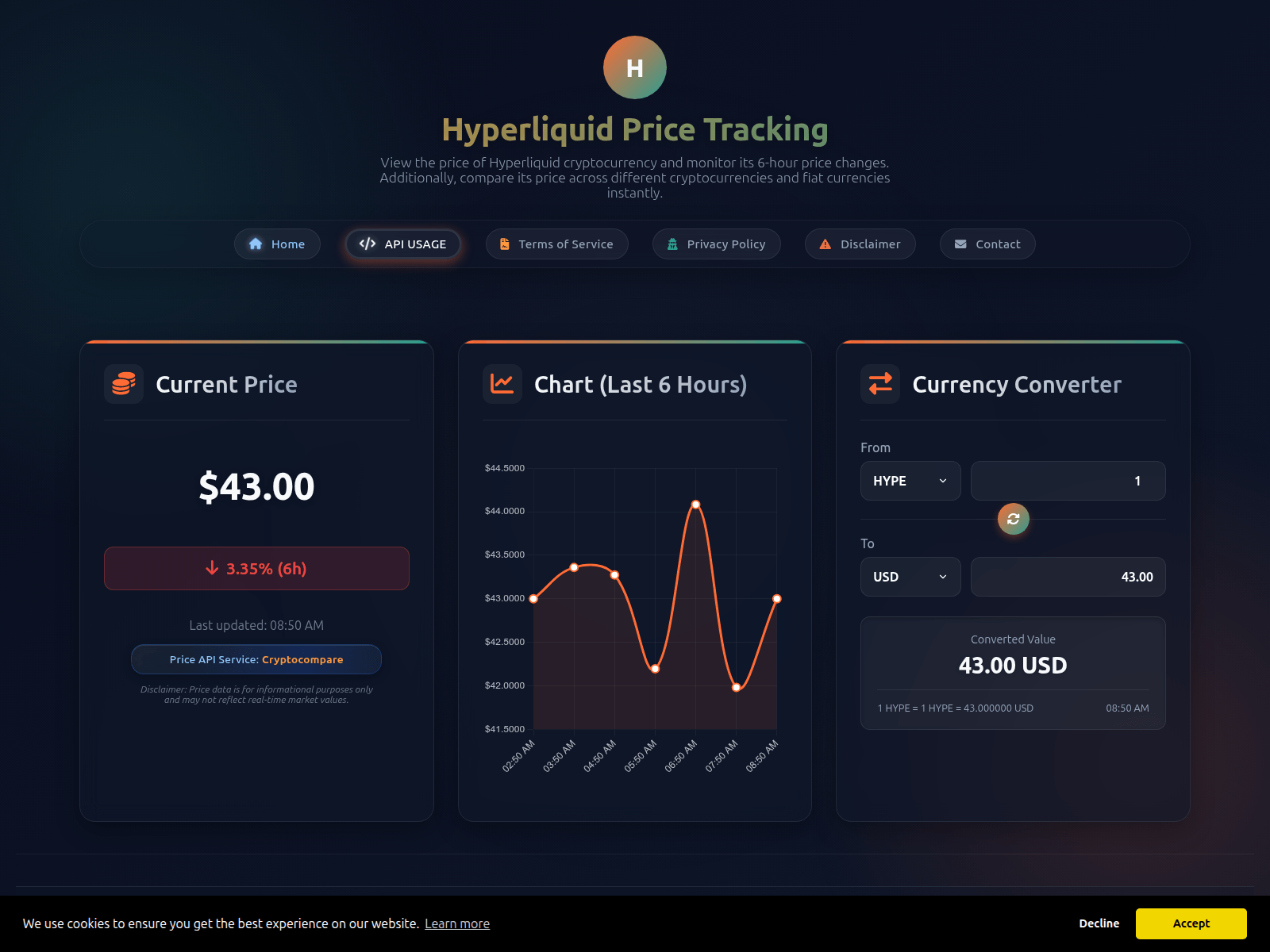 Screenshot of hyperliquid.w3-app.com