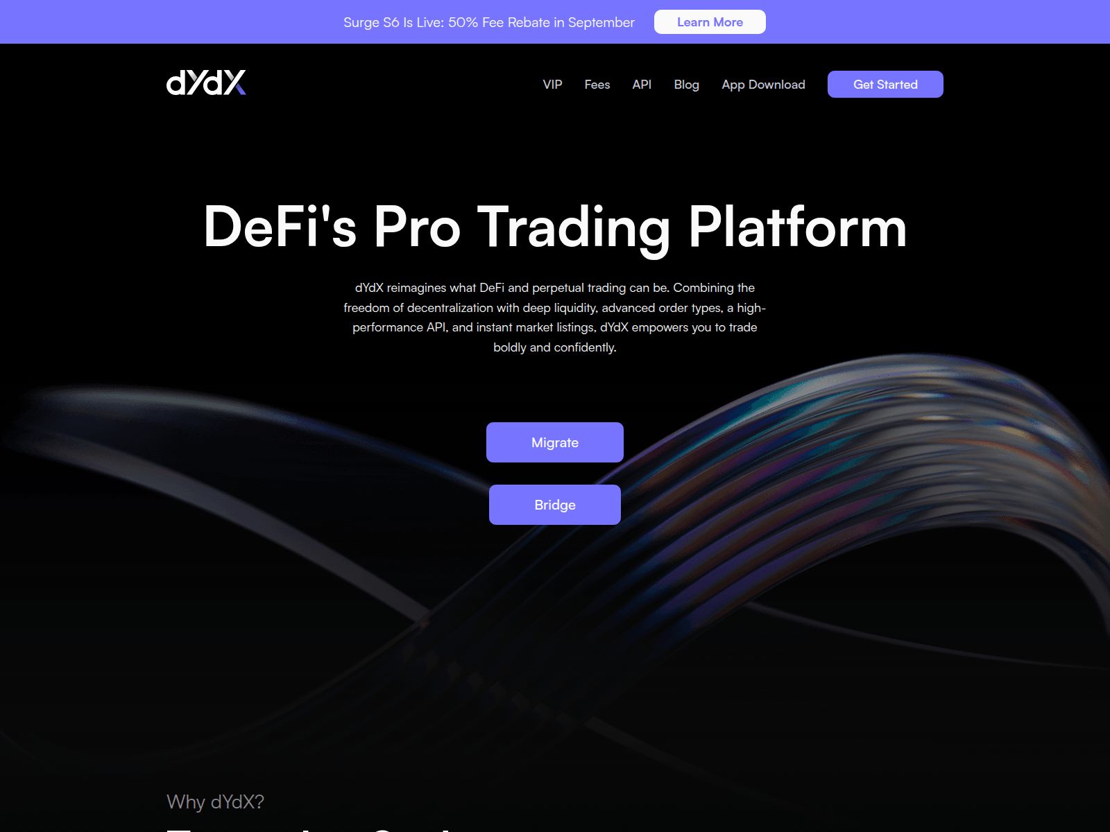 Screenshot of dydx.click