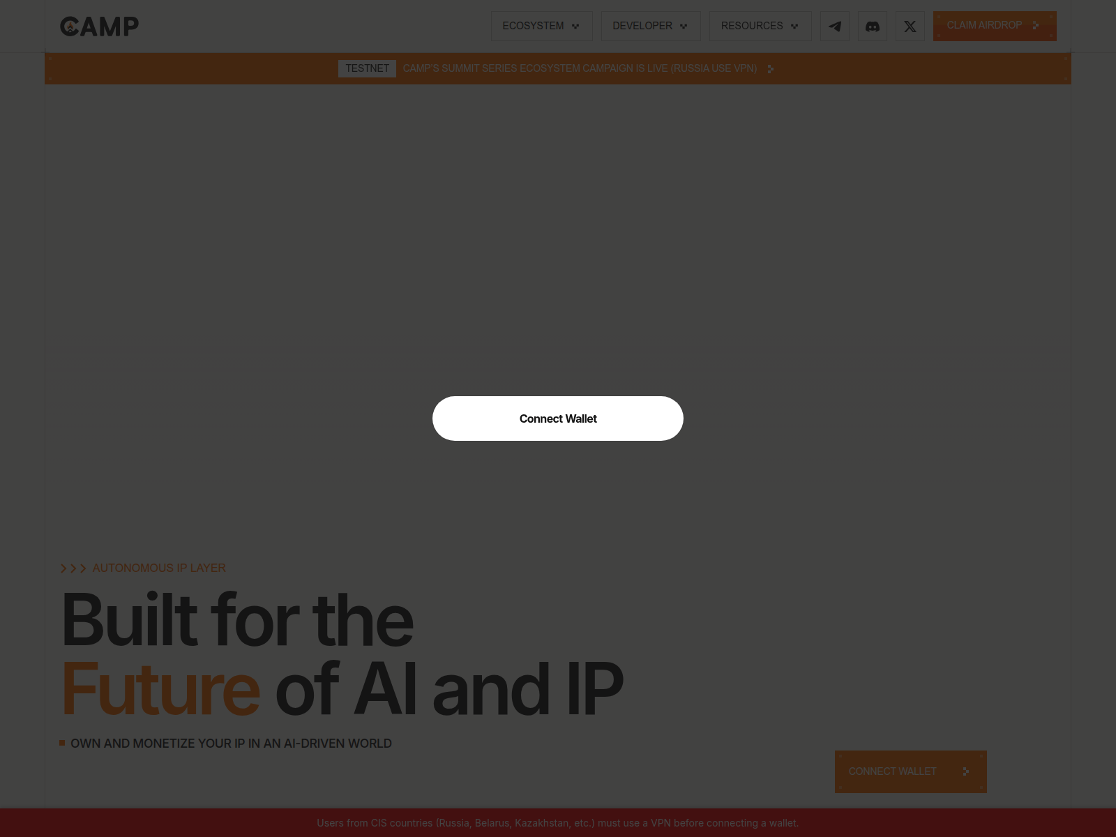 Screenshot of camp-network.xyz