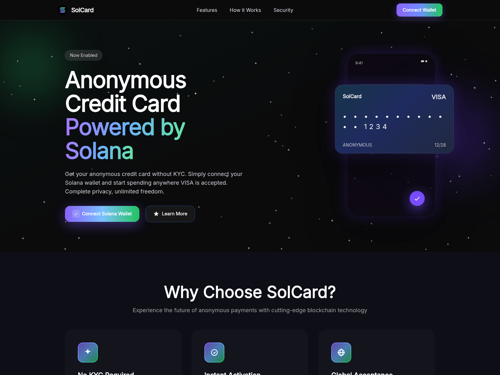 Screenshot of solanadigitalcard.com